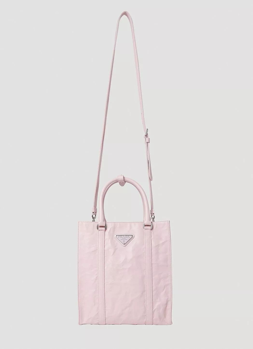 Prada PRADA Pink Leather Tote Bag New Size ONE SIZE - 3 Thumbnail