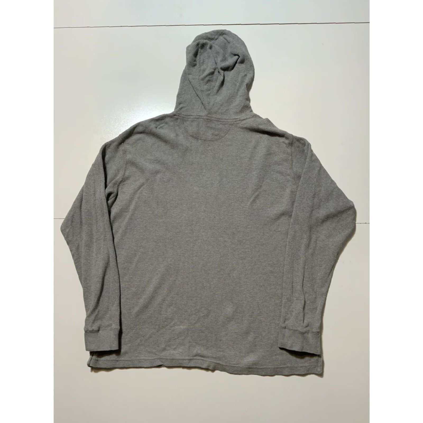 Ralph Lauren VINTAGE Chaps Ralph Lauren Hoodie Shirt Pullover Waffle Knit Thermal Gray Sz. S Mens Size US S / EU 44-46 / 1 - 2 Thumbnail