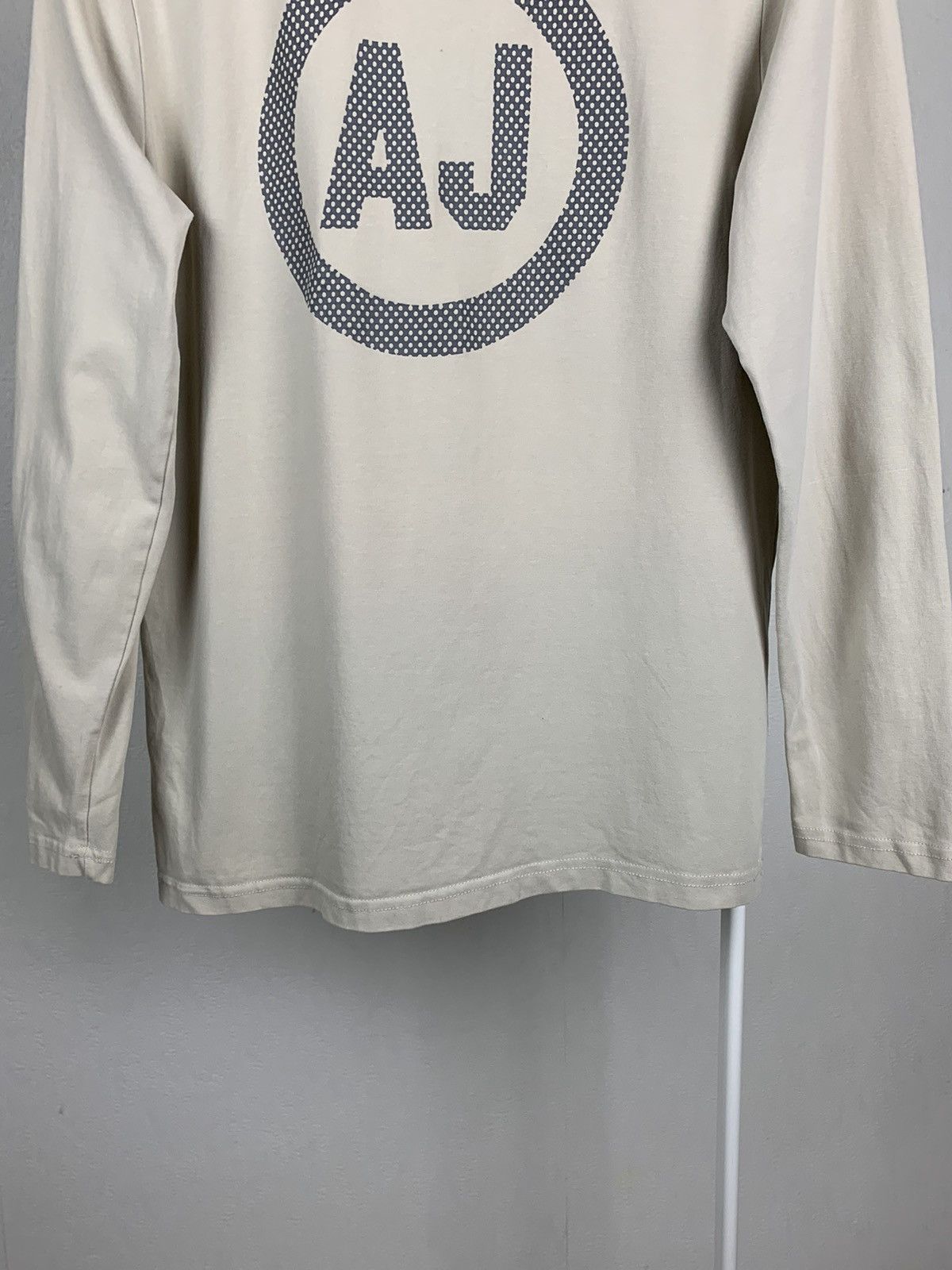 Armani Armani Long Sleeve Cyber Y2K Style Cream Long Sleeve Size M Size US M / EU 48-50 / 2 - 10 Thumbnail
