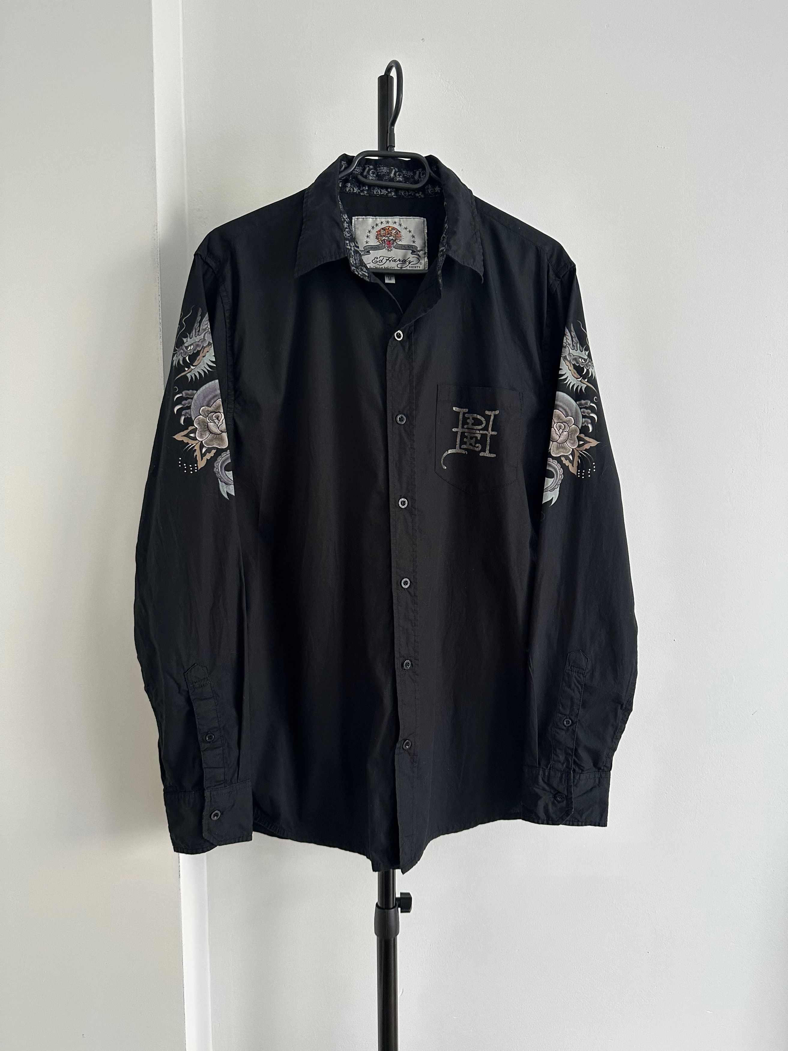 Ed Hardy ED HARDY eagle shirt long sleeve Y2K Size M / US 6-8 / IT 42-44 - 2 Thumbnail