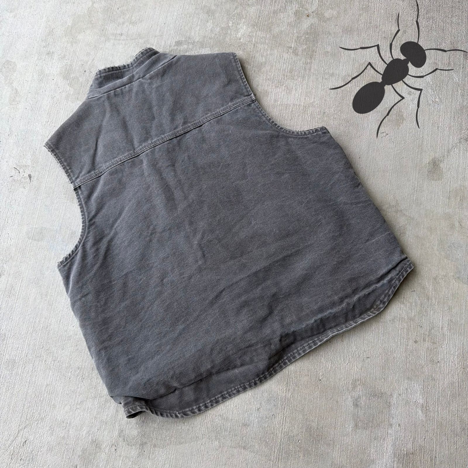 Carhartt × Vintage Carhartt V33 GVL gray Sherpa work wear vest Size US XL / EU 56 / 4 - 4 Thumbnail