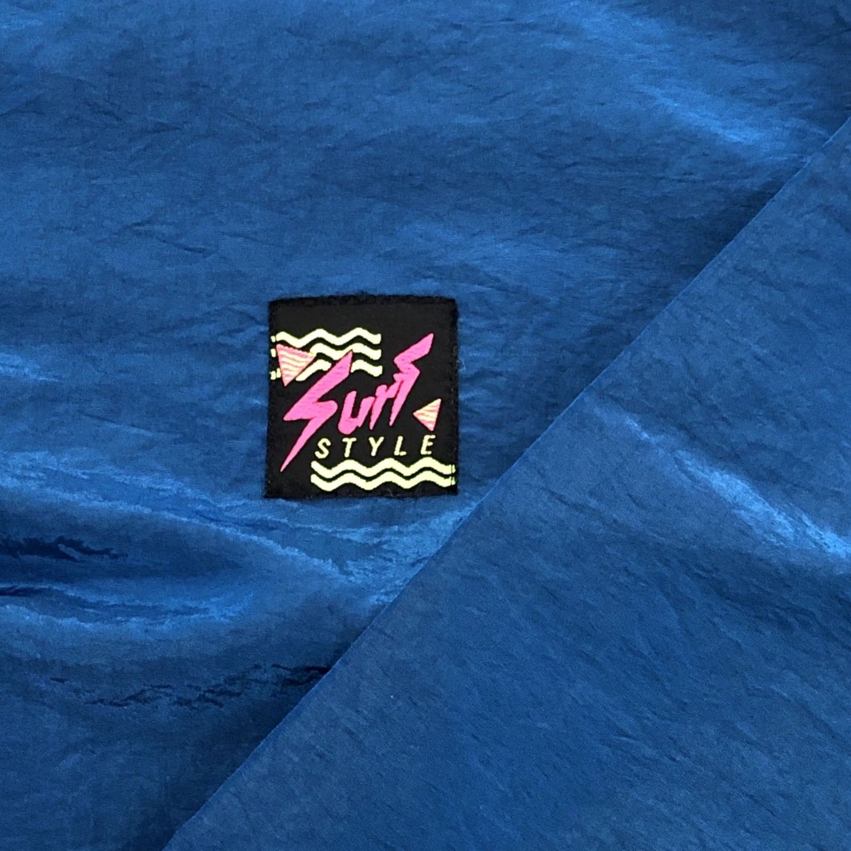 Vintage VINTAGE Surf Style Windbreaker Jacket One Size Blue 1/4 Zip Nylon Softshell Logo Zipper Men Size US M / EU 48-50 / 2 - 2 Thumbnail