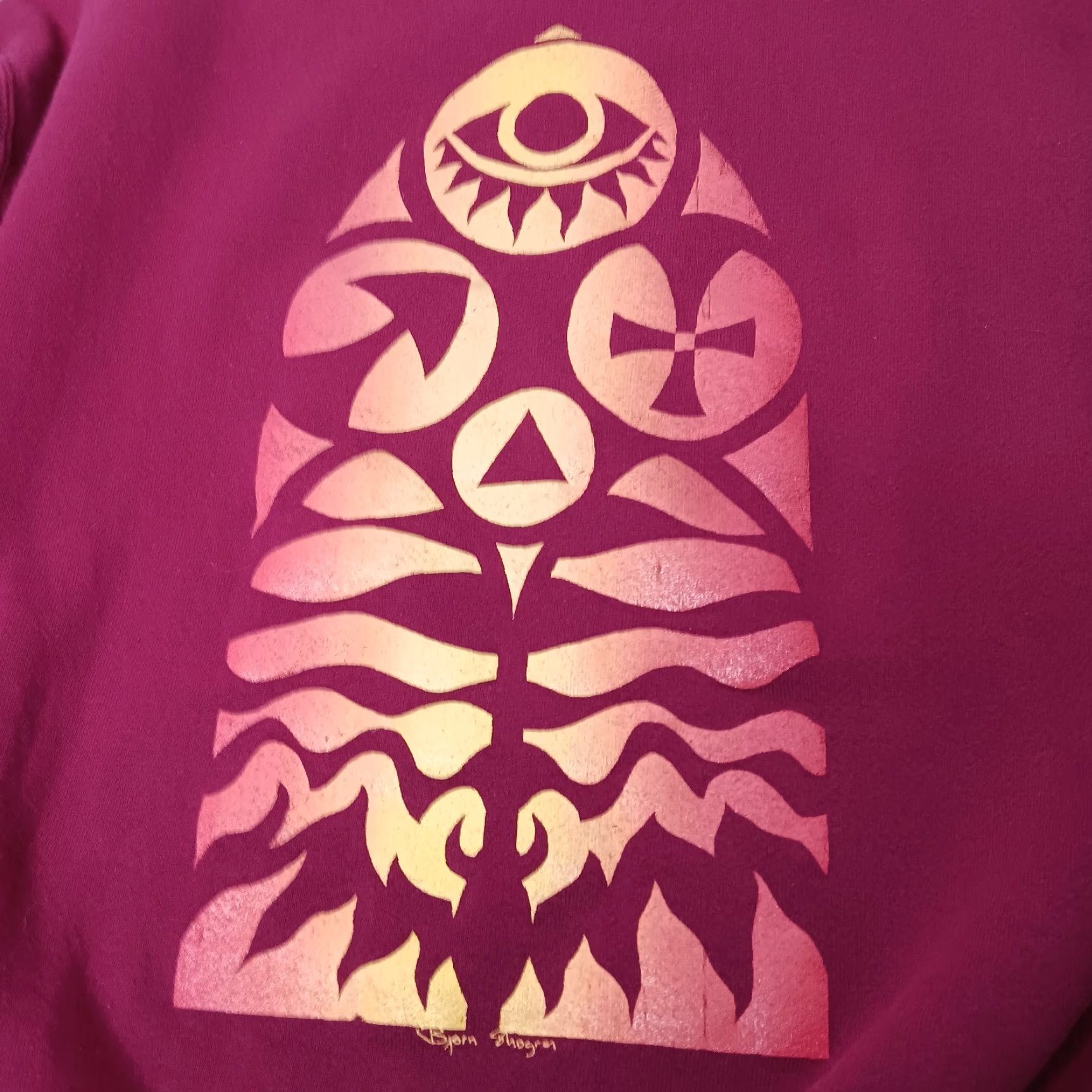 Fruit Of The Loom VINTAGE Fruit of the Loom Best Sweatshirt Maroon Crew Zing Graphic Bjorn Shogren Art Large Men L Graphic Print Art Size US L / EU 52-54 / 3 - 2 Thumbnail
