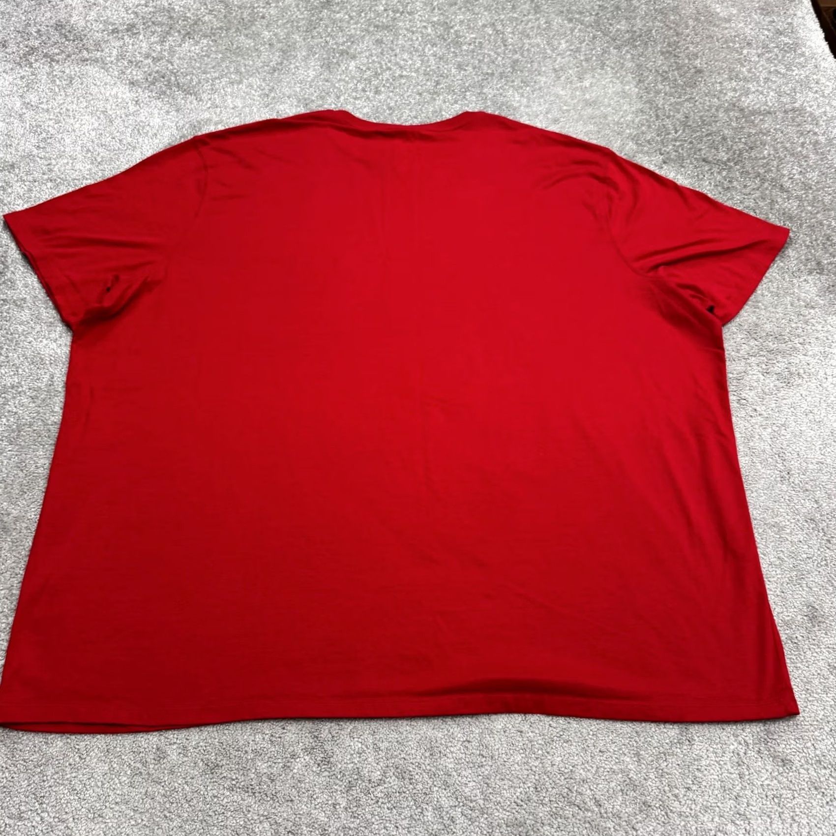 Vintage HARBOUR BAY St. John's Bay T-Shirt Mens 5XL Red Crew Neck Pocket Tee Blue Cotton Polyester Short Sleeve Regular Fit Classic Logo Knit Size US XXL / EU 58 / 5 - 2 Thumbnail