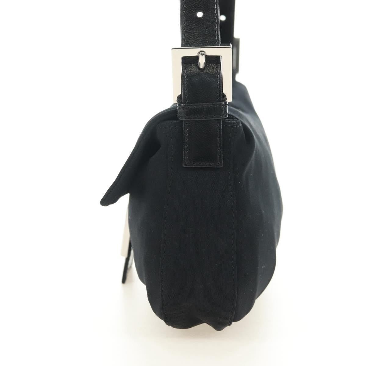 Fendi Fendi Cotton Mamma Baguette Shoulder Bag Black Size ONE SIZE - 3 Thumbnail