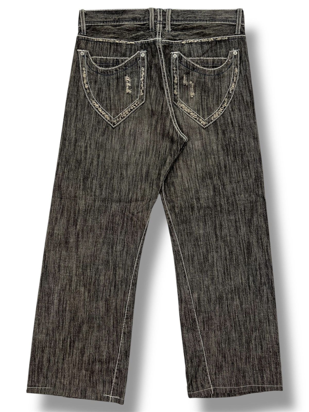 Japanese Brand Bee Bell Distressed Jeans Size US 33 - 2 Thumbnail