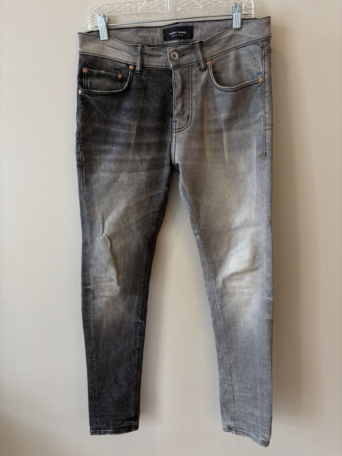 Purple × Purple Brand Purple Brand Limited Edition Two Tone Black Jeans Size US 32 / EU 48 - 1 Thumbnail