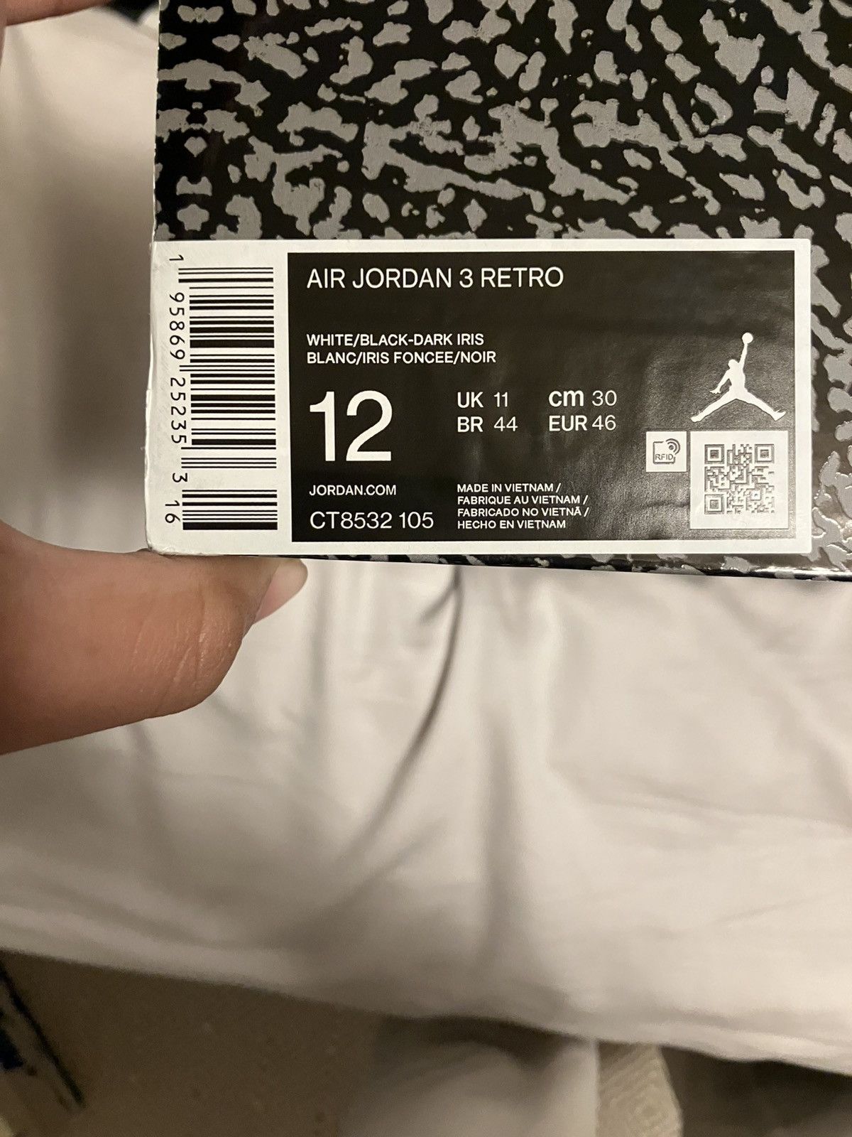 Jordan Brand Jordan 3 “Dark Iris” Size US 12 / EU 45 - 2 Thumbnail