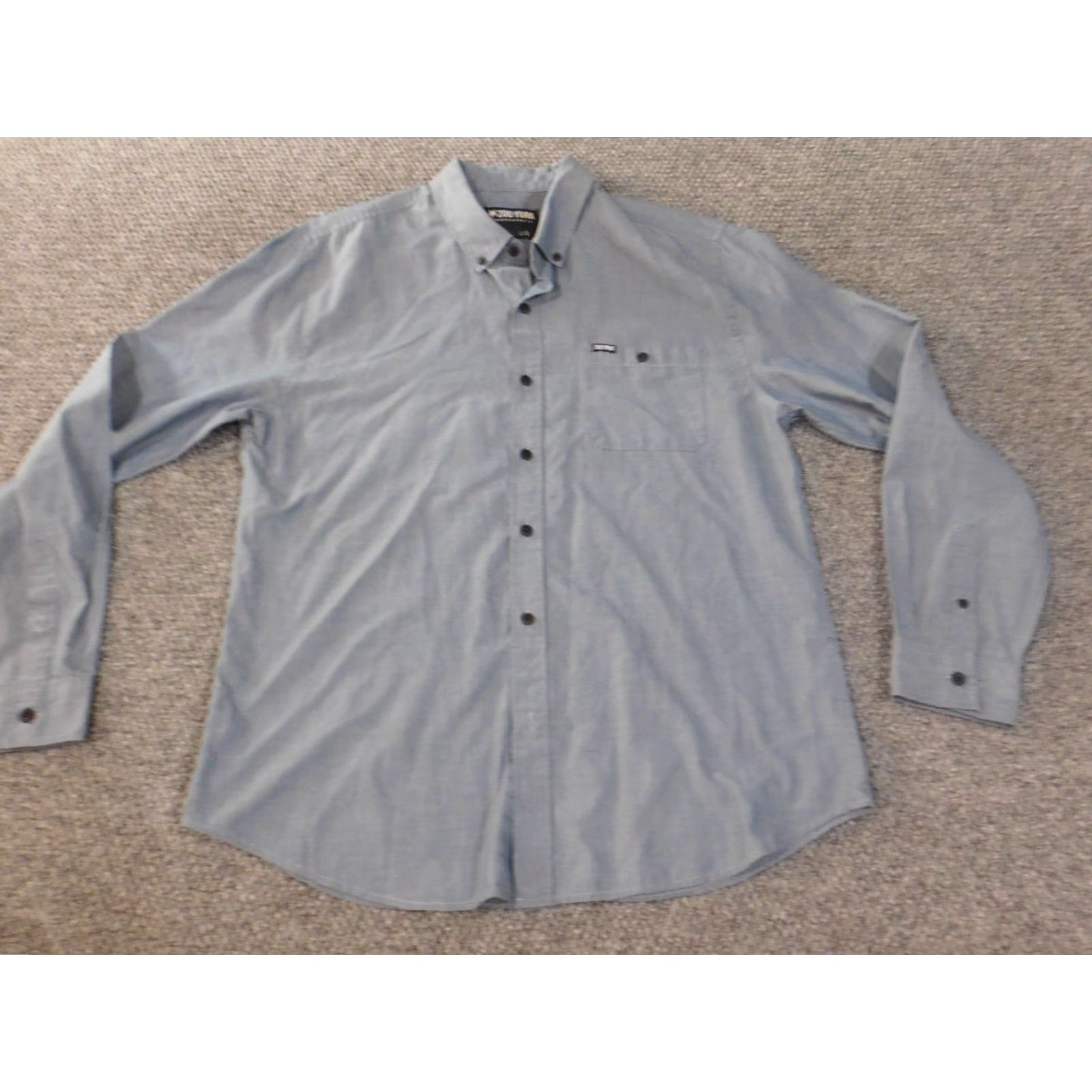 Zoo York Zoo York Shirt Large Blue Mens Button-Up Pocket Logo Classic - Relaxed Fit - Regular Size Size US L / EU 52-54 / 3 - 3 Thumbnail