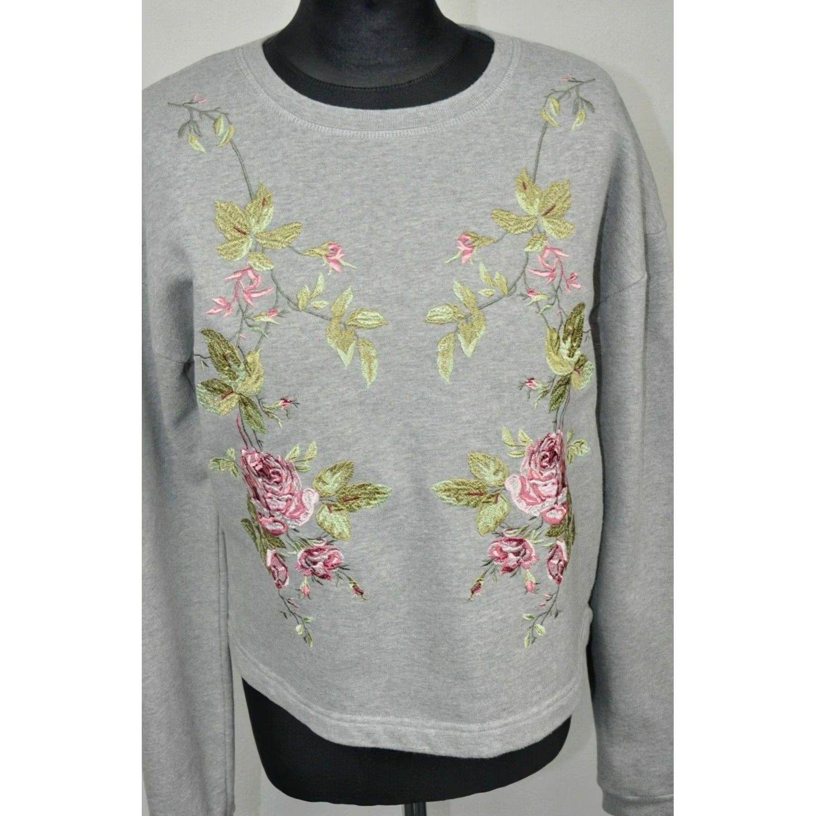 Alexander McQueen ALEXANDER MCQUEEN Sweatshirt Gray Embellished Women's XS Size XS / US 0-2 / IT 36-38 - 4 Thumbnail