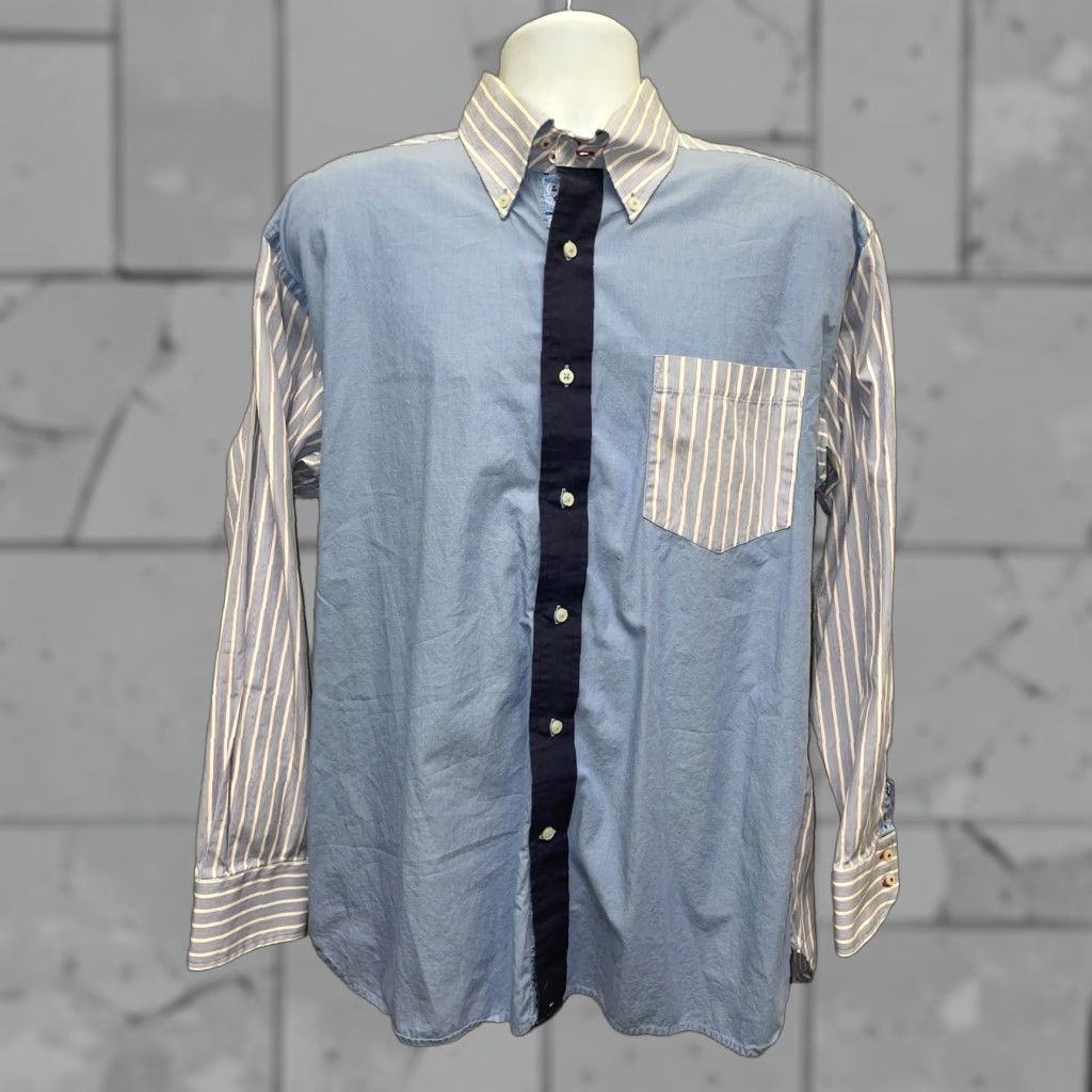 Tommy Hilfiger Tommy Hilfiger Button-Down Shirt Mens L Blue Multicolor Long Sleeve Button-Up Shirt Size US L / EU 52-54 / 3 - 1 Thumbnail