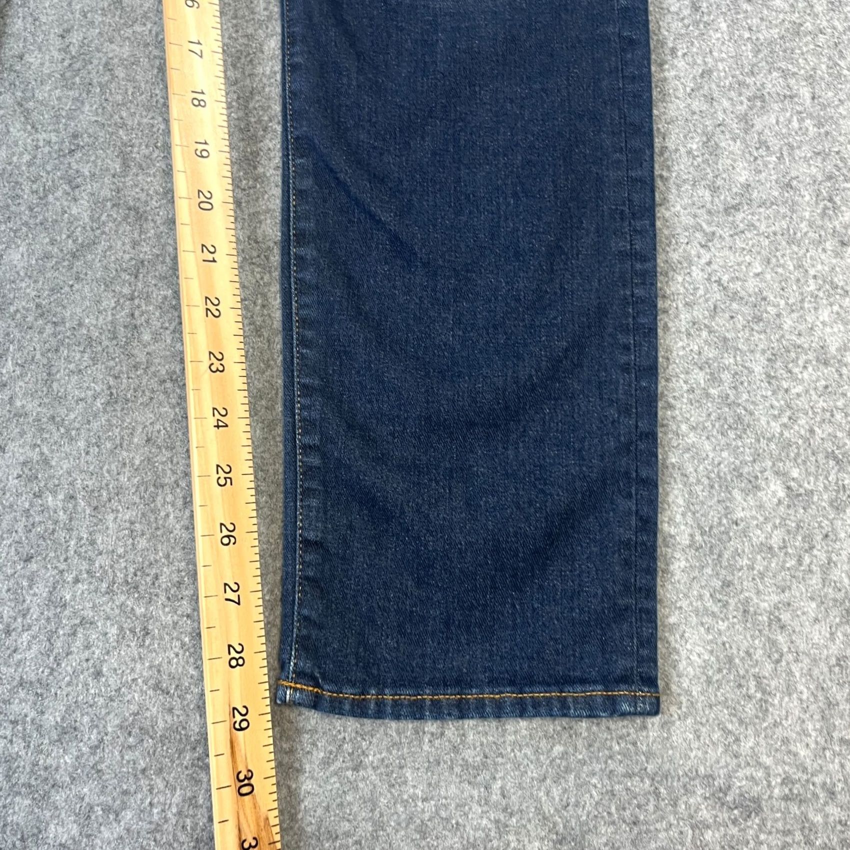 G-Star G Star 3301 Slim Jeans Mens 32 Dark Wash Blue Whiskers Stretch Denim 5-Pocket Size US 32 / EU 48 - 4 Thumbnail