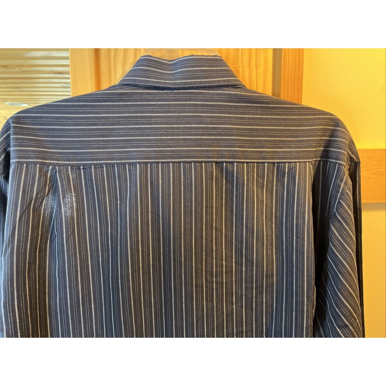 Burberry Burberry London Men’s 16 Blue Striped LS Button Cotton Shirt Size US L / EU 52-54 / 3 - 10 Thumbnail