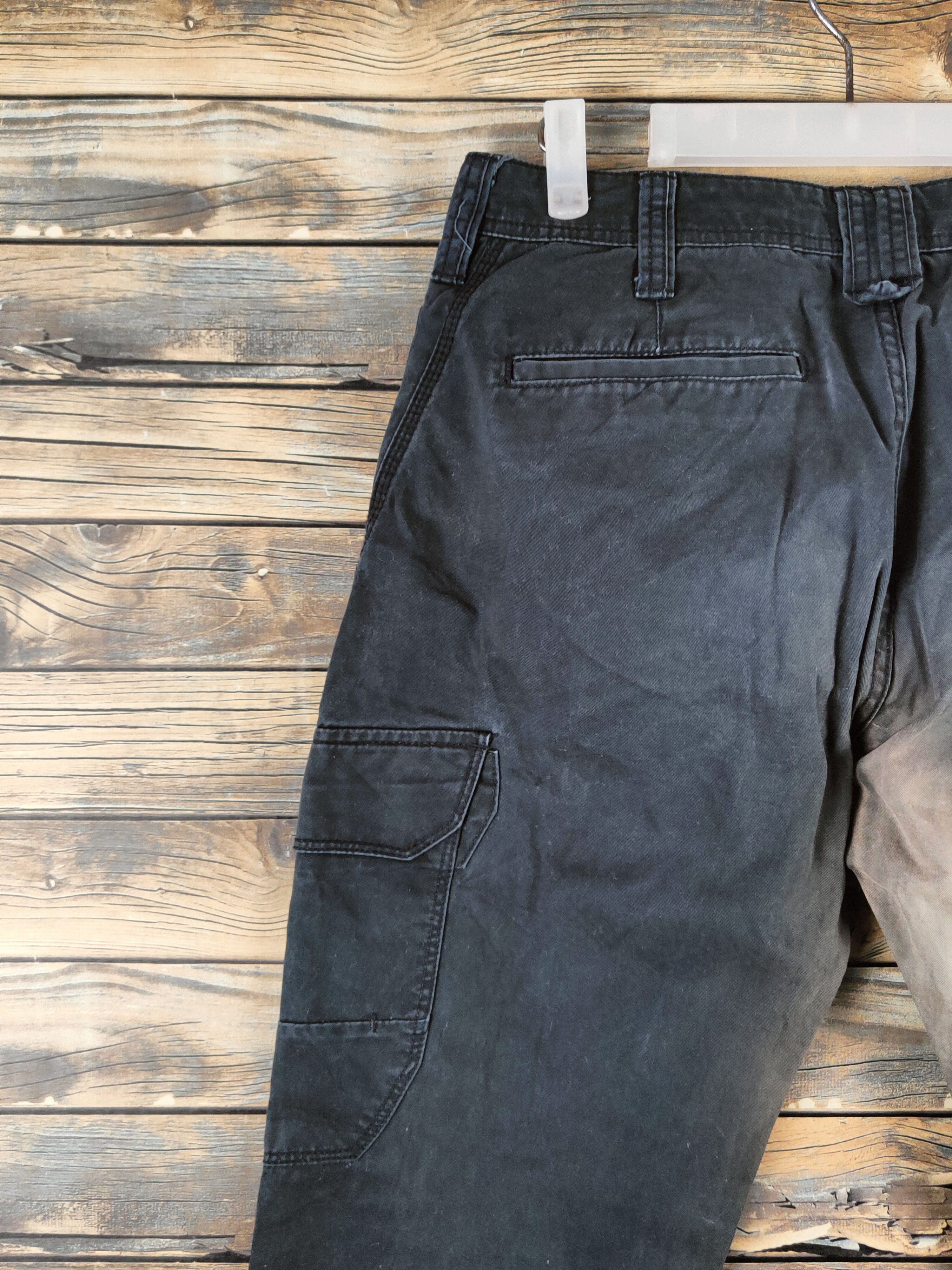 Japanese Brand DL Evenriver Black Faded Multipocket Cargo Pants #46-361 Size US 30 / EU 46 - 8 Thumbnail