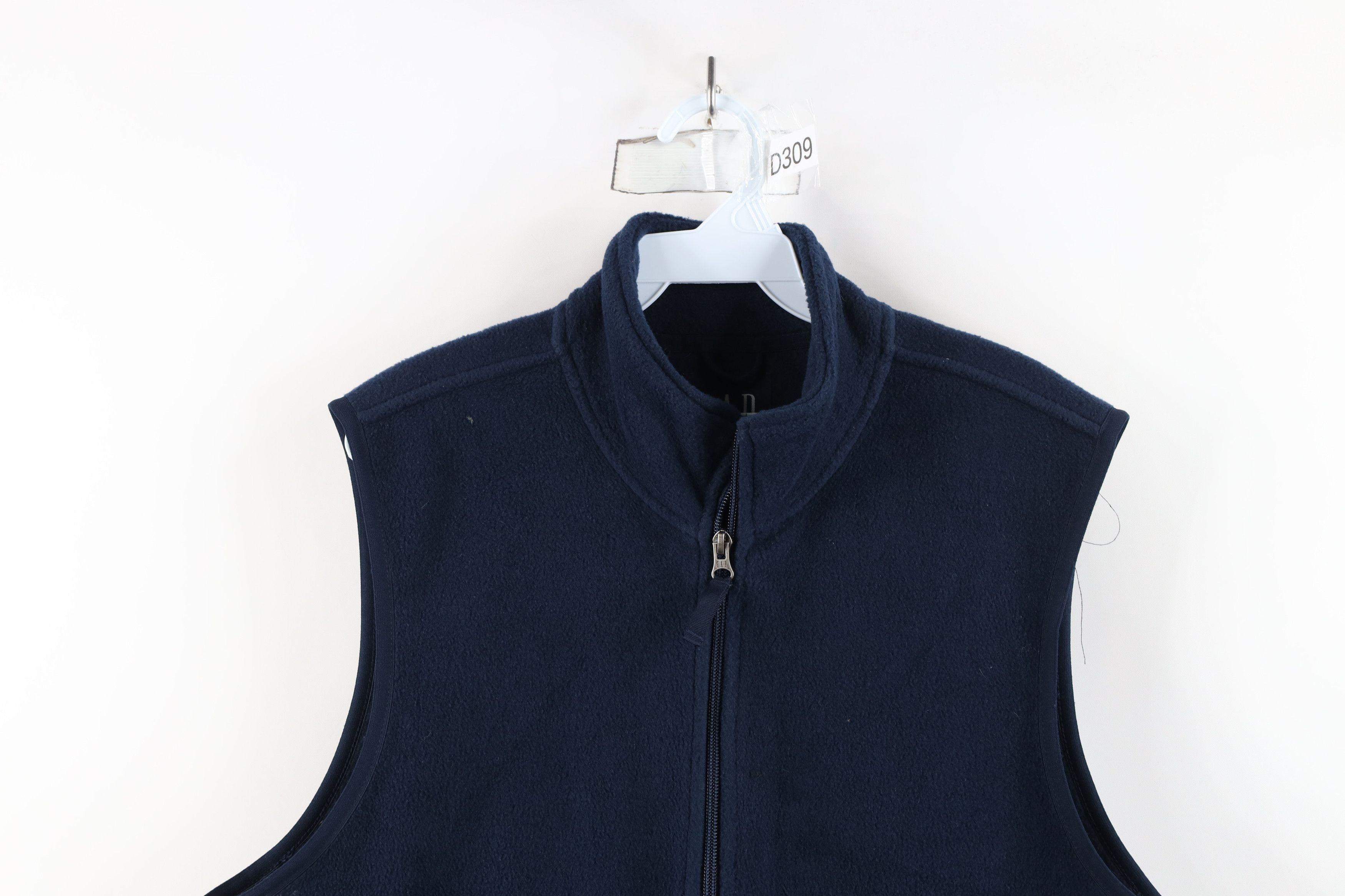 Gap × Vintage Vintage 90s Gap Faded Blank Full Zip Fleece Vest Jacket Blue Size US S / EU 44-46 / 1 - 2 Thumbnail
