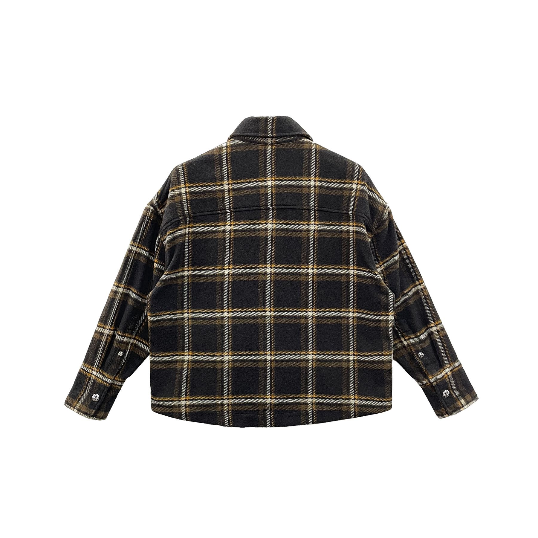 Chrome Hearts Chrome Hearts Black & Yellow Plaid Cropped Cargo Shirt Size S / US 4 / IT 40 - 2 Thumbnail