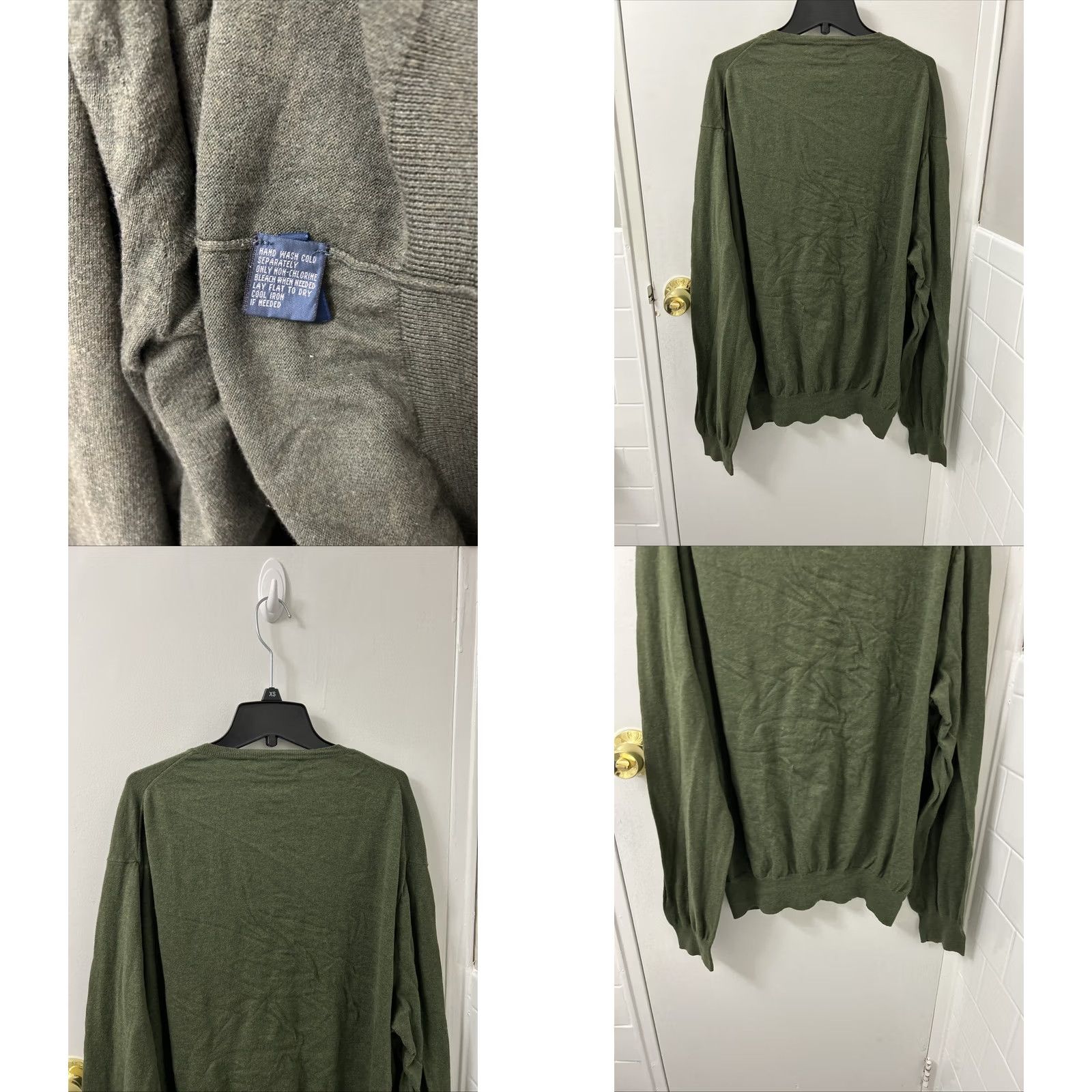 Polo Ralph Lauren Polo Ralph Lauren Sweater Mens 2XL Green 100% Pima Cotton V-Neck Pullover Size US XXL / EU 58 / 5 - 8 Thumbnail