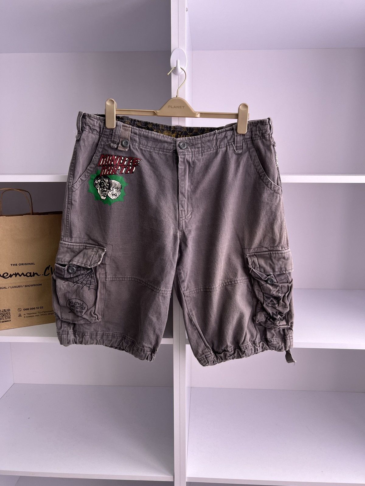 Designer × Vintage Vintage Minute Mirth Y2K Shorts Size US 40 / EU 56 - 2 Thumbnail