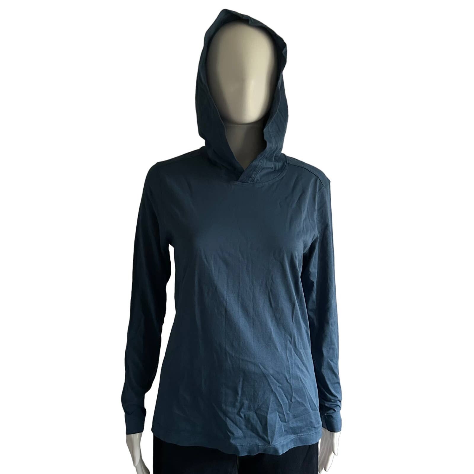 Lands' End Lands End Womens Blue Supima Light Hoodie XS Size XS / US 0-2 / IT 36-38 - 1 Thumbnail