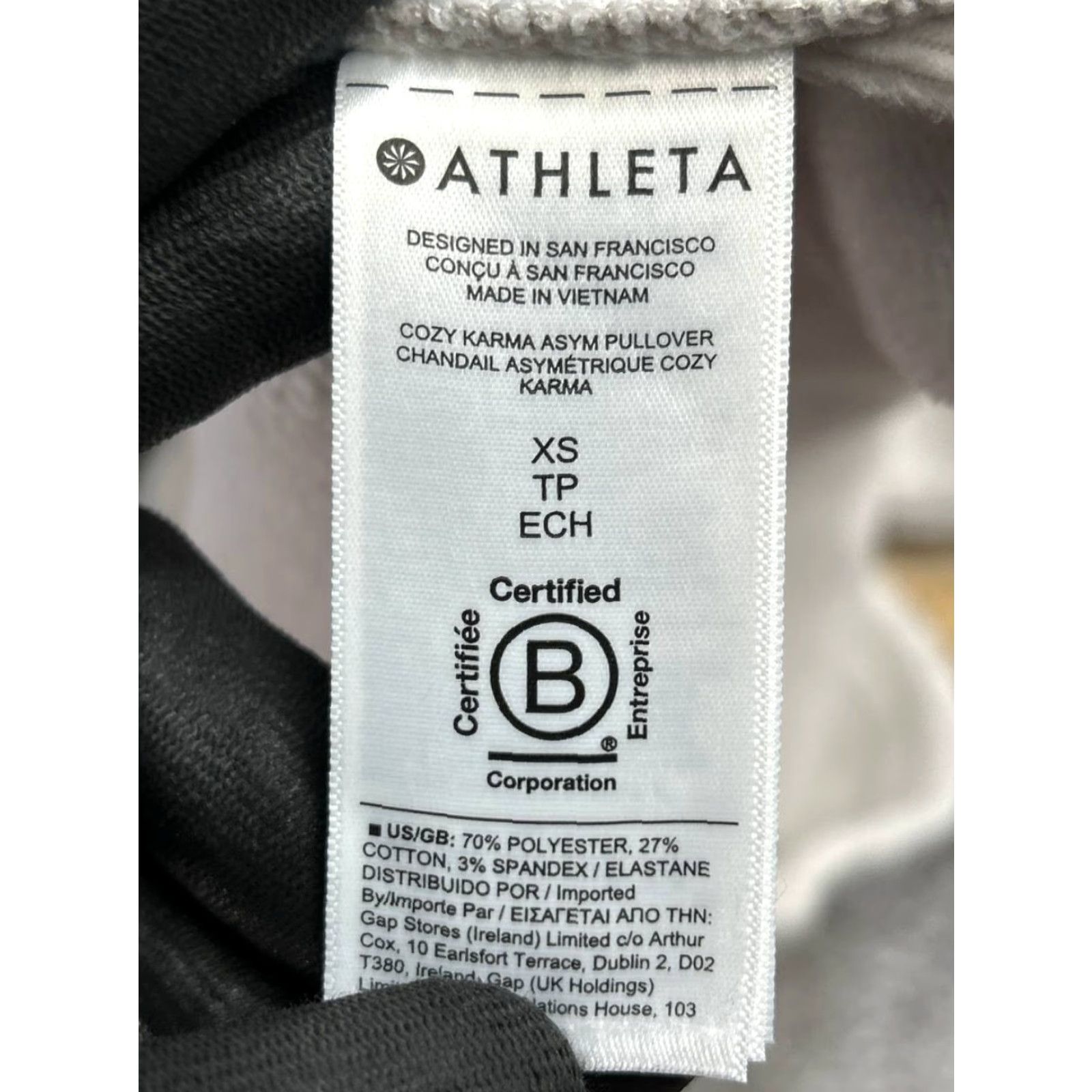 Athleta Athleta Karma Asym Sweatshirt Womens XS Gray Fleece Lined Relaxed Pullover Mock Neck Sweatshirt Casual Activewear Size XS / US 0-2 / IT 36-38 - 6 Thumbnail