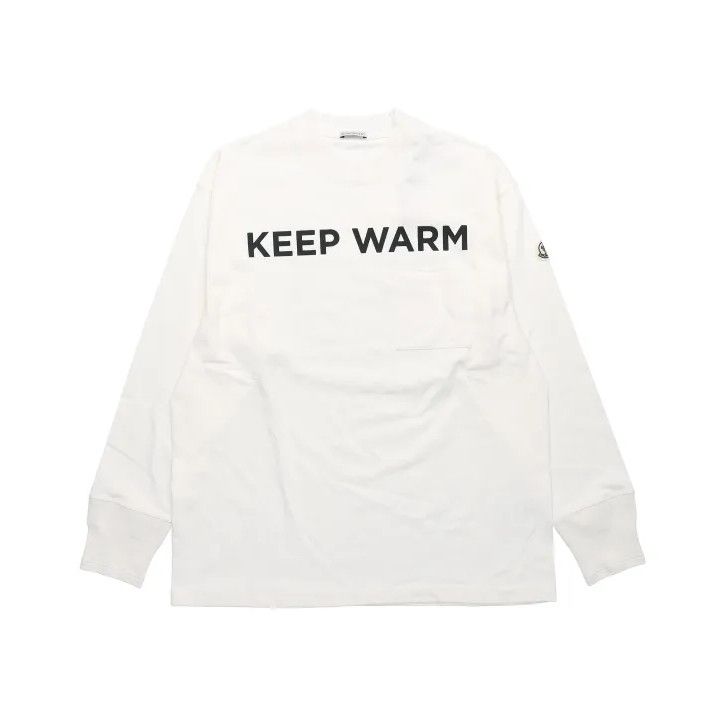 Moncler Moncler FW21 Slogan Print Chest Pocket Long Sleeve T-Shirt Size US L / EU 52-54 / 3 - 1 Thumbnail