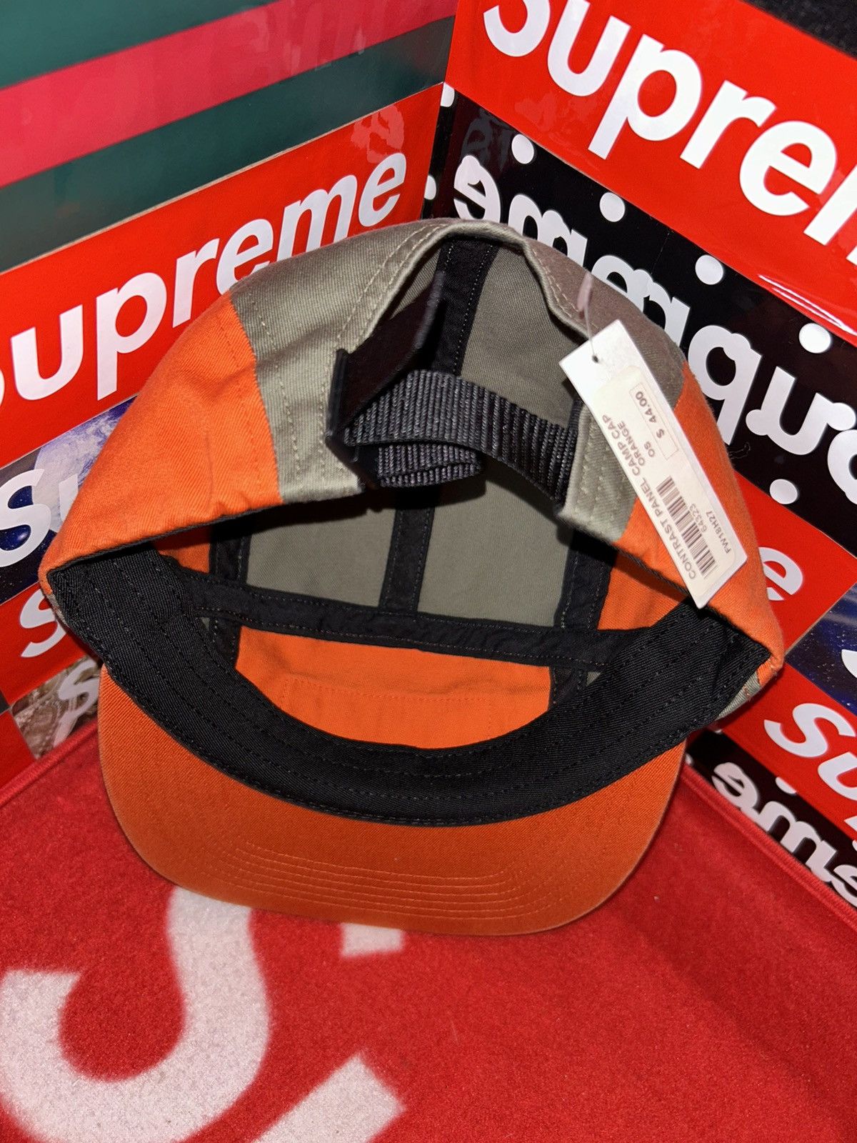 Supreme Supreme Contrast Panel Camp Cap Orange FW18 NEW WITH TAGS Size ONE SIZE - 6 Thumbnail