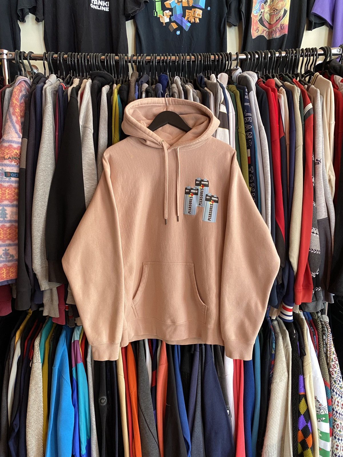 Pleasures VINTAGE PLEASURES BATTERY HOODIE Y2k Size US L / EU 52-54 / 3 - 3 Thumbnail