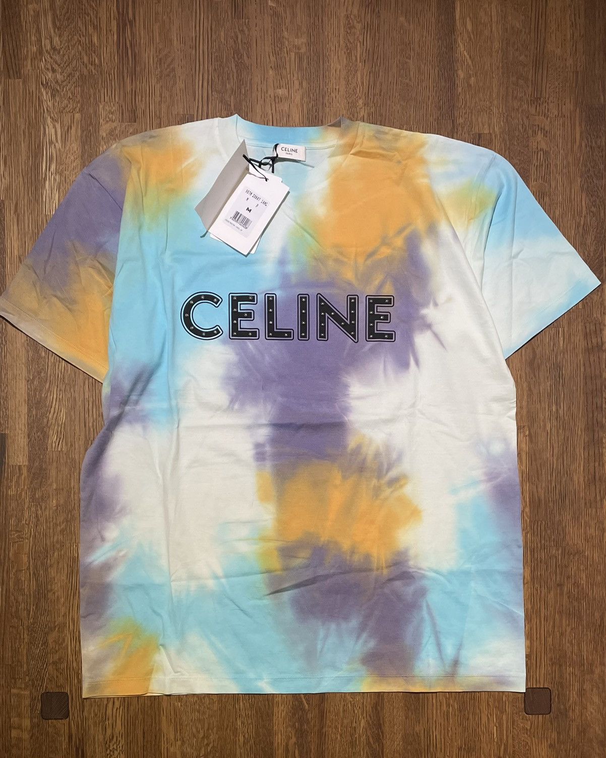 Celine × Hedi Slimane CELINE Studded Logo Tee Size US M / EU 48-50 / 2 - 2 Thumbnail