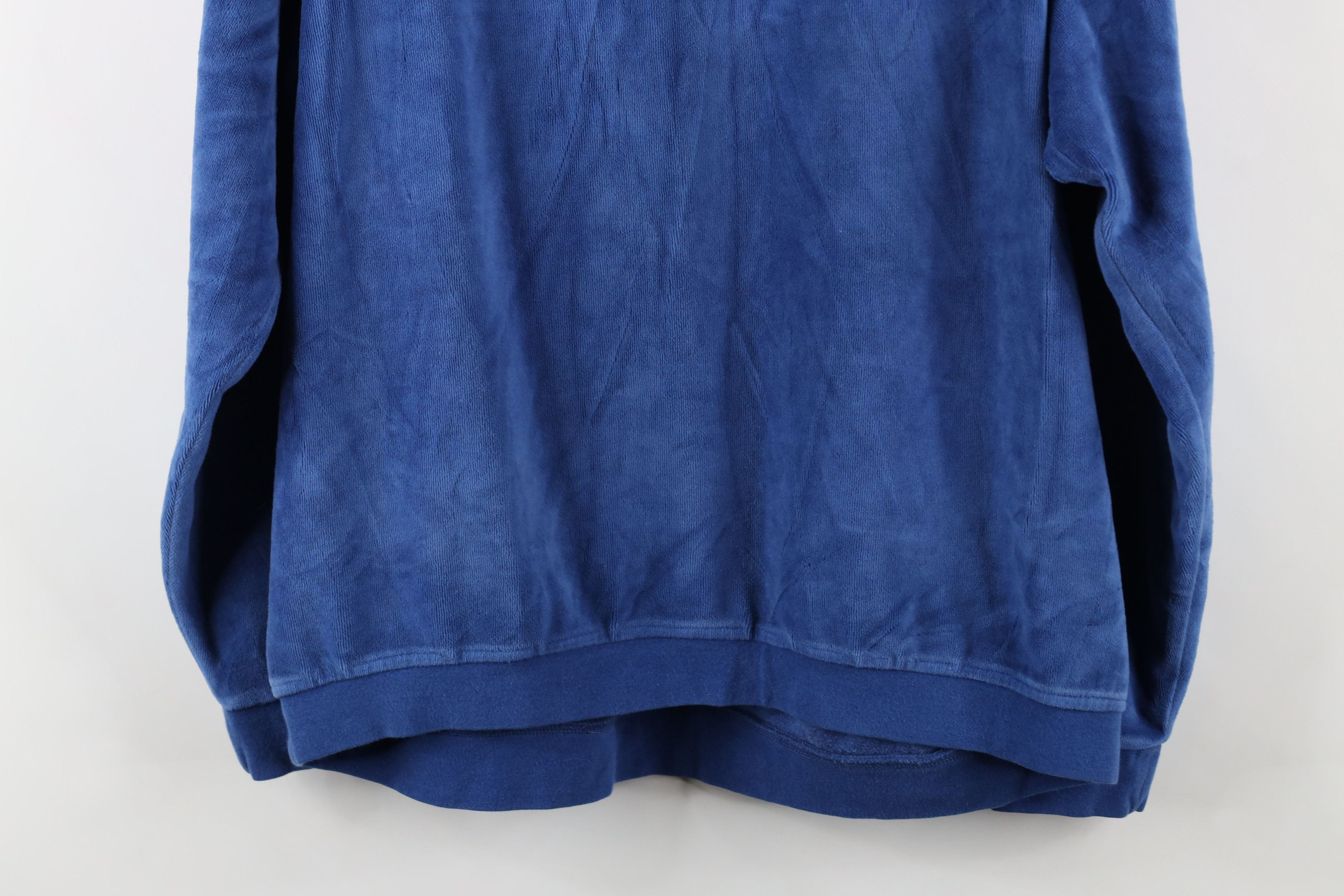 Vintage Vintage 90s Streetwear Velour Collared Pullover Sweater Size US M / EU 48-50 / 2 - 9 Thumbnail