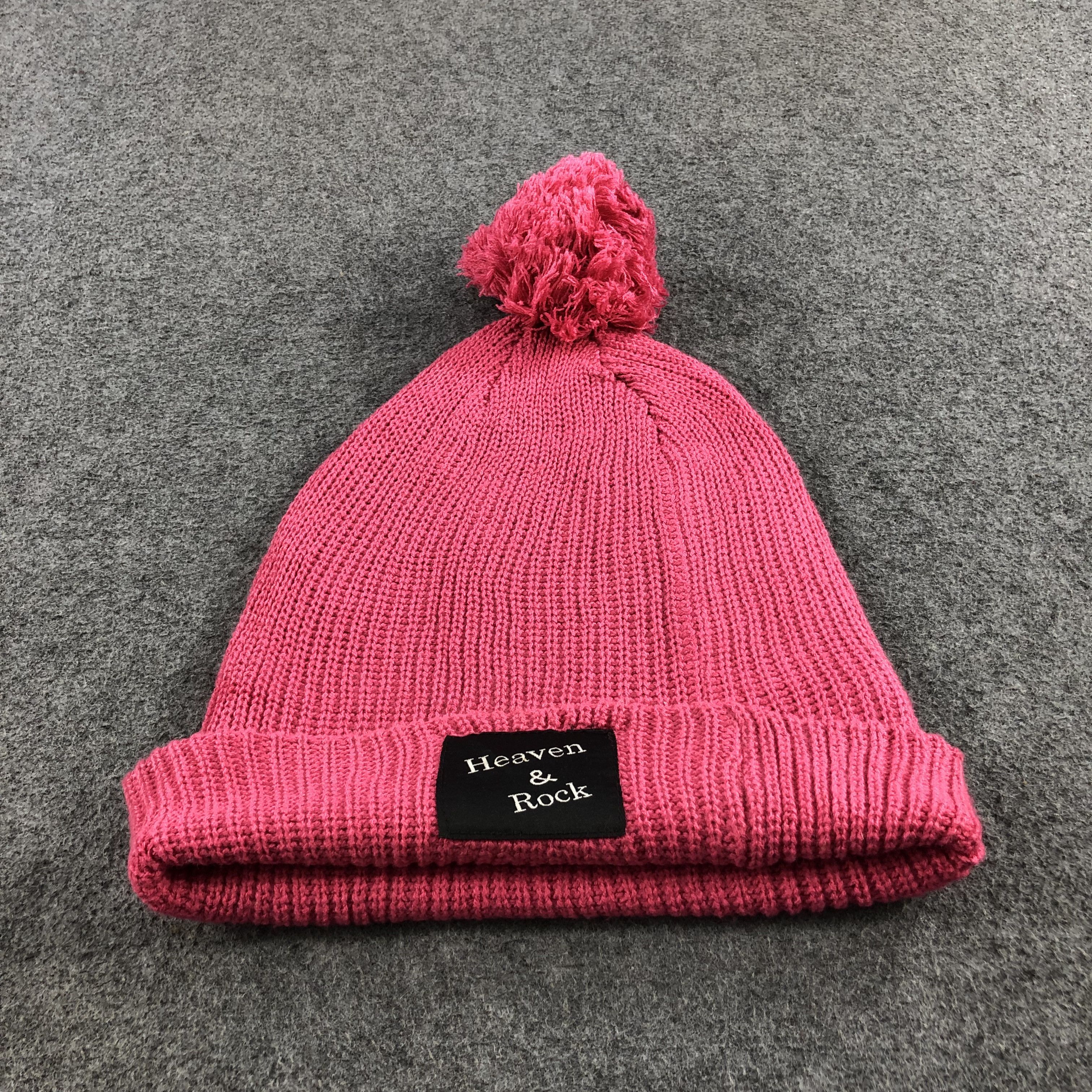 Vintage Heaven & Rock Pink Pom Pom Beanie Hat Free Size B250 Size ONE SIZE - 3 Thumbnail