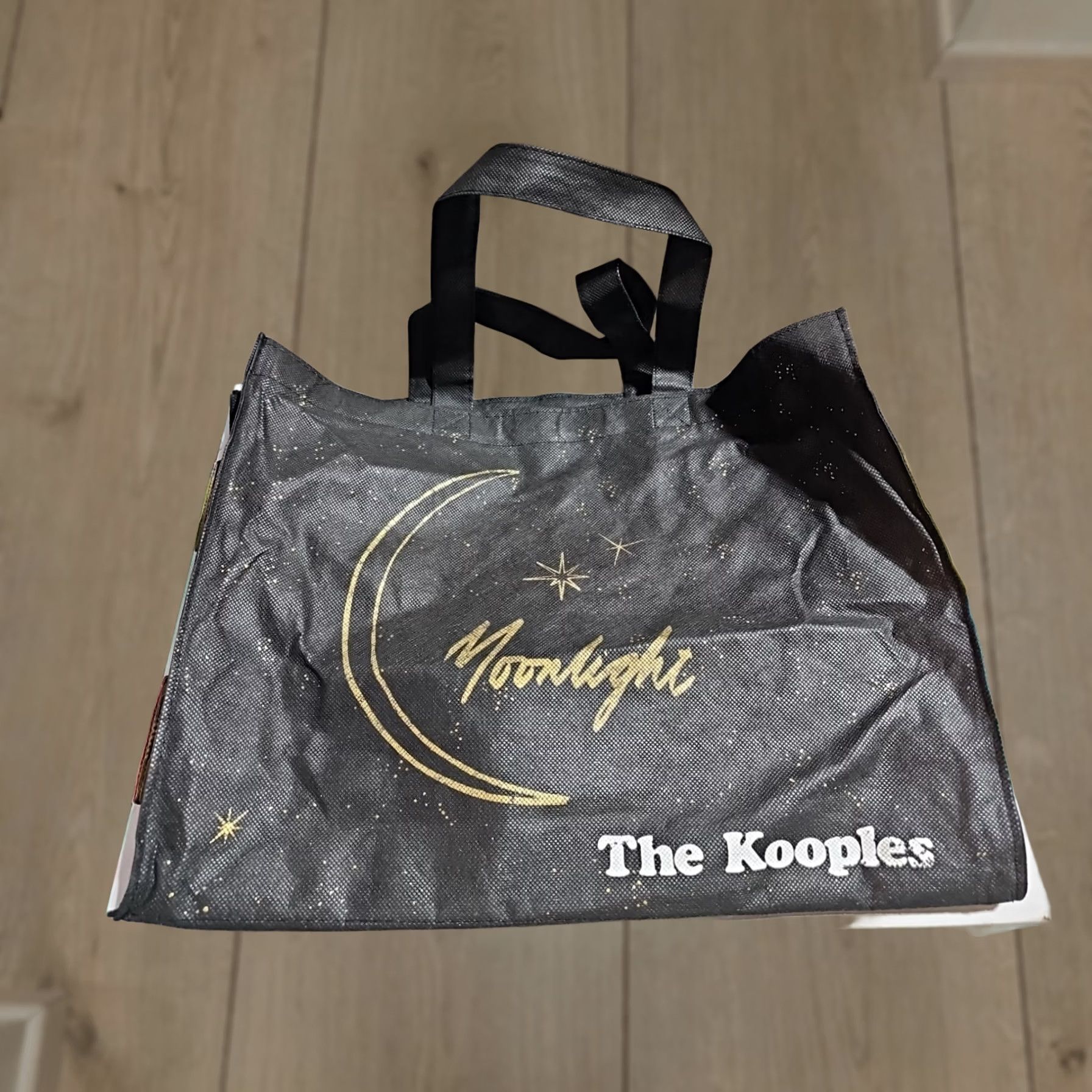 The Kooples The Kooples Paris MOONLIGHT Tote Bag Medium Black Lightweight ReUsuable Graphic Print Logo Womens Size ONE SIZE - 1 Thumbnail