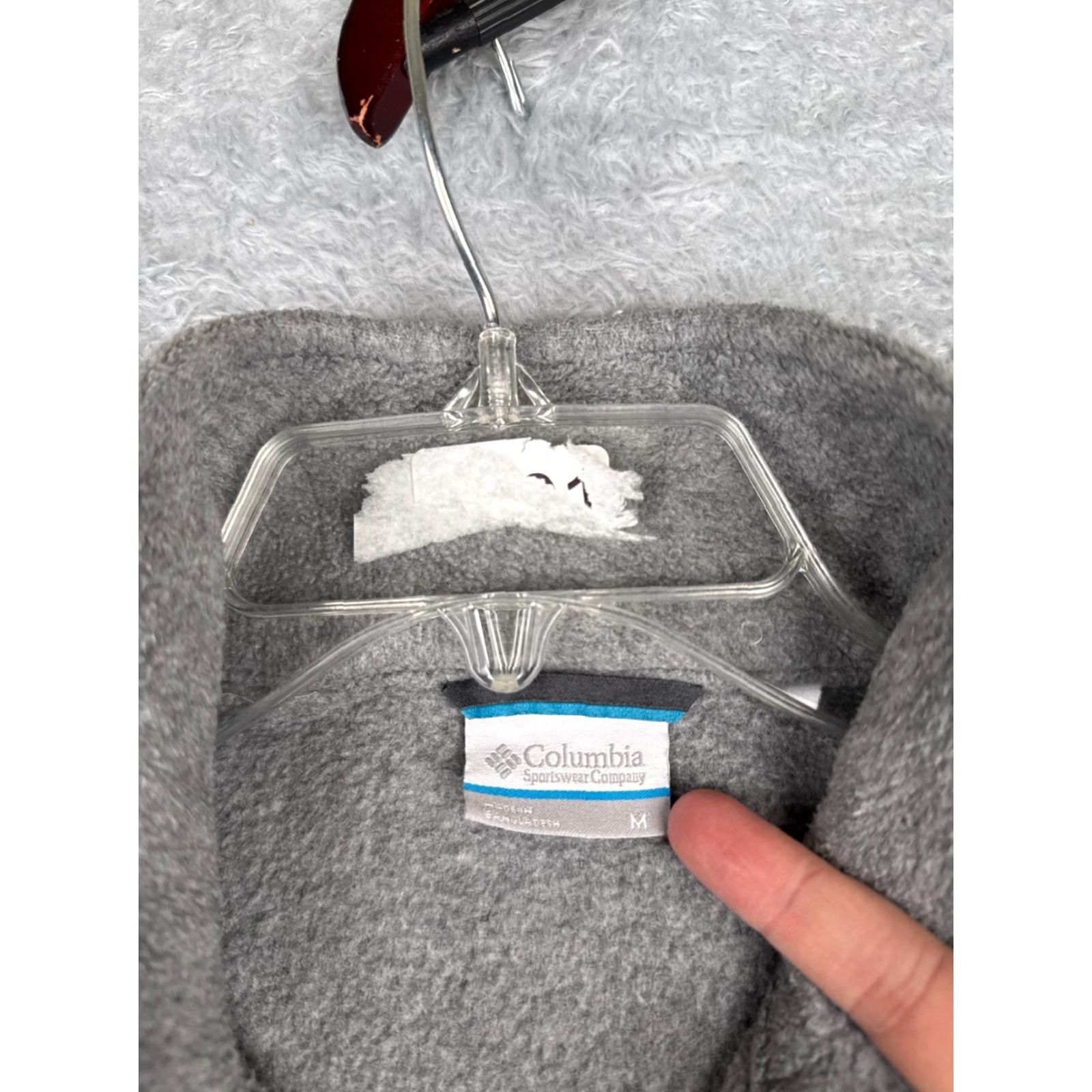 Vintage Columbia Jacket Womens Large Gray Full Zip Mock Neck Polyester Fleece Hike Camp Size L / US 10 / IT 46 - 7 Thumbnail