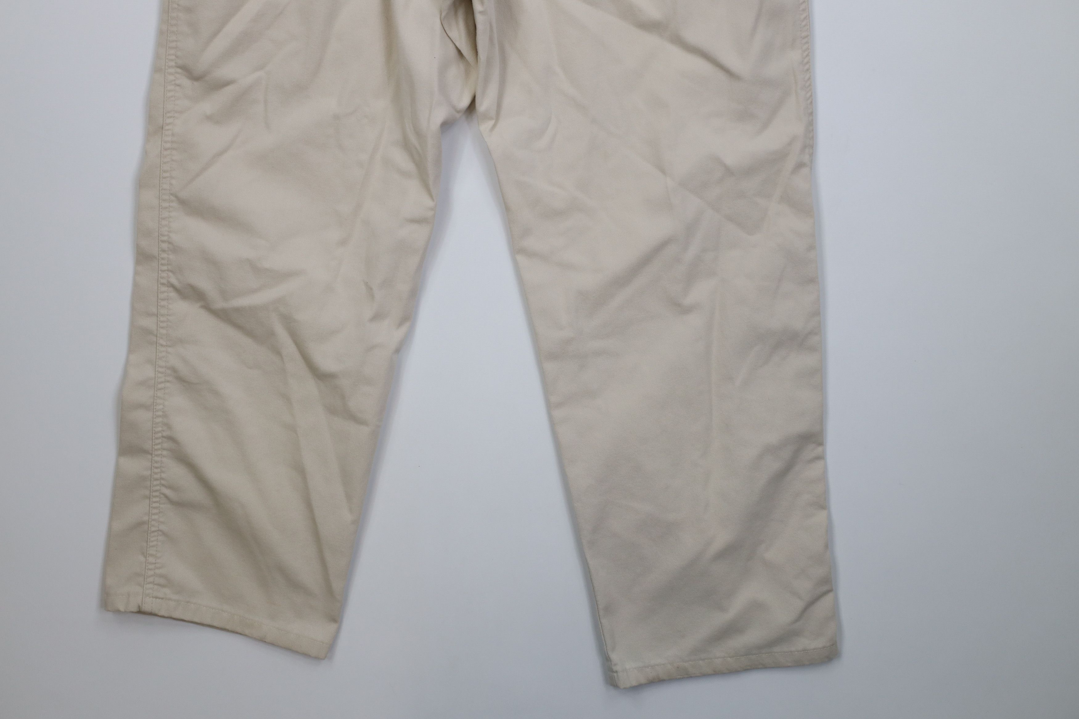 Lands' End Vintage 90s Lands End Wide Leg Twill Pants Beige Cotton USA Size US 38 / EU 54 - 16 Thumbnail