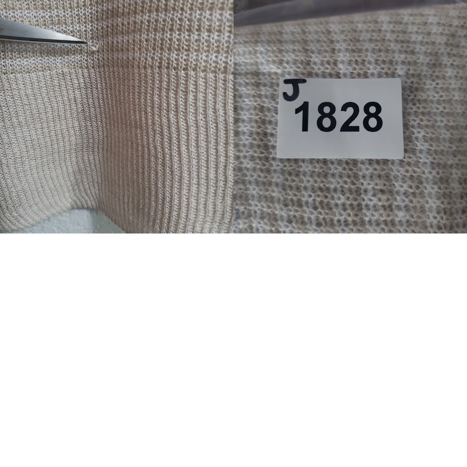 Eileen Fisher VINTAGE Eileen Fisher Top Women M Tan White Striped Knit Linen Beachy FLAW Size M / US 6-8 / IT 42-44 - 9 Thumbnail