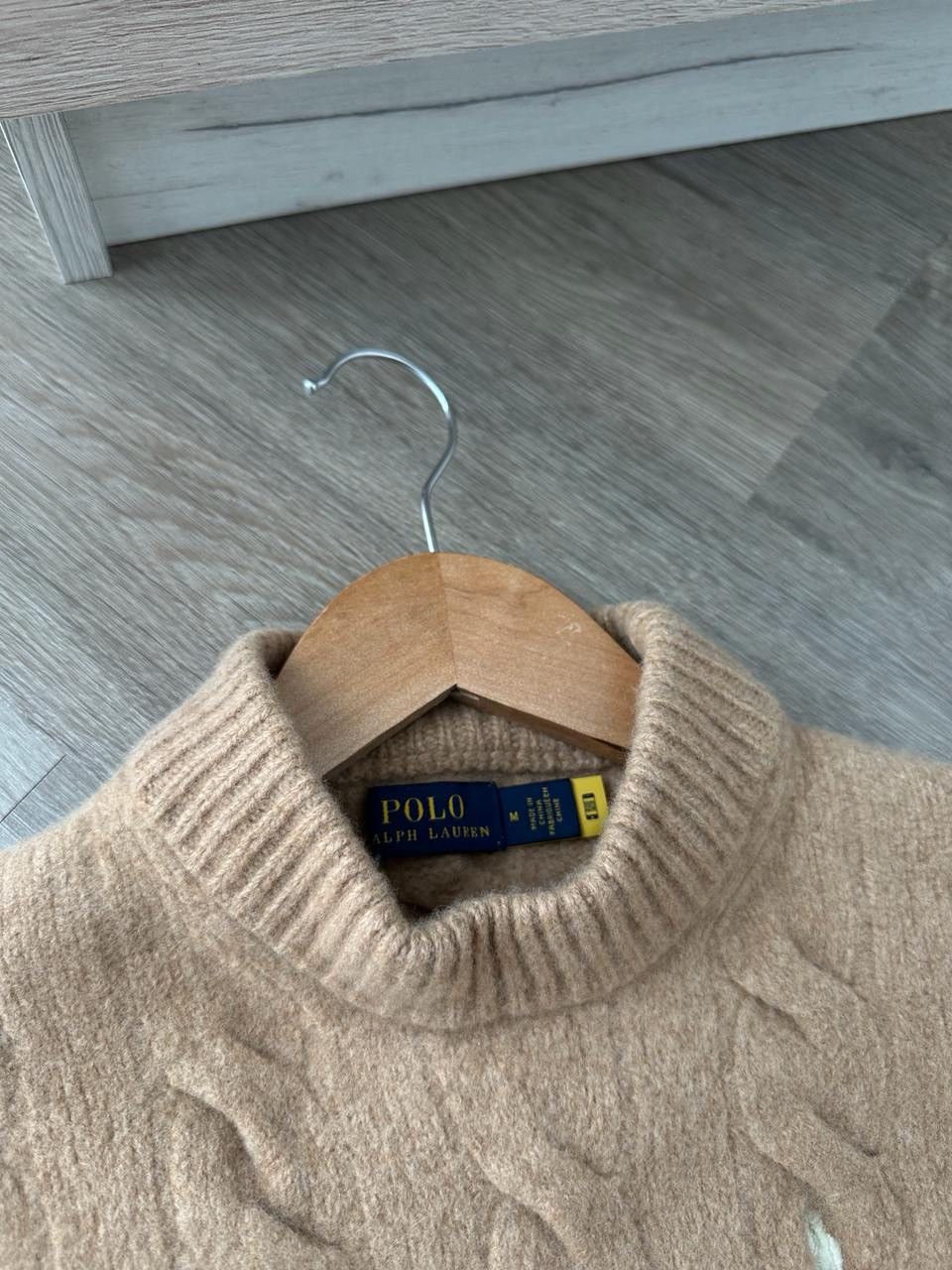 Polo Ralph Lauren × Vintage Vintage Polo Ralph Lauren Beige Cable Knit Sweater Size US XXS / EU 40 - 6 Thumbnail