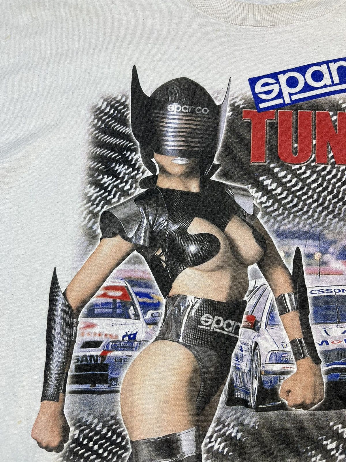 Vintage Vintage 90s Sparco T Shirt Pornstar Size US XXL / EU 58 / 5 - 6 Thumbnail