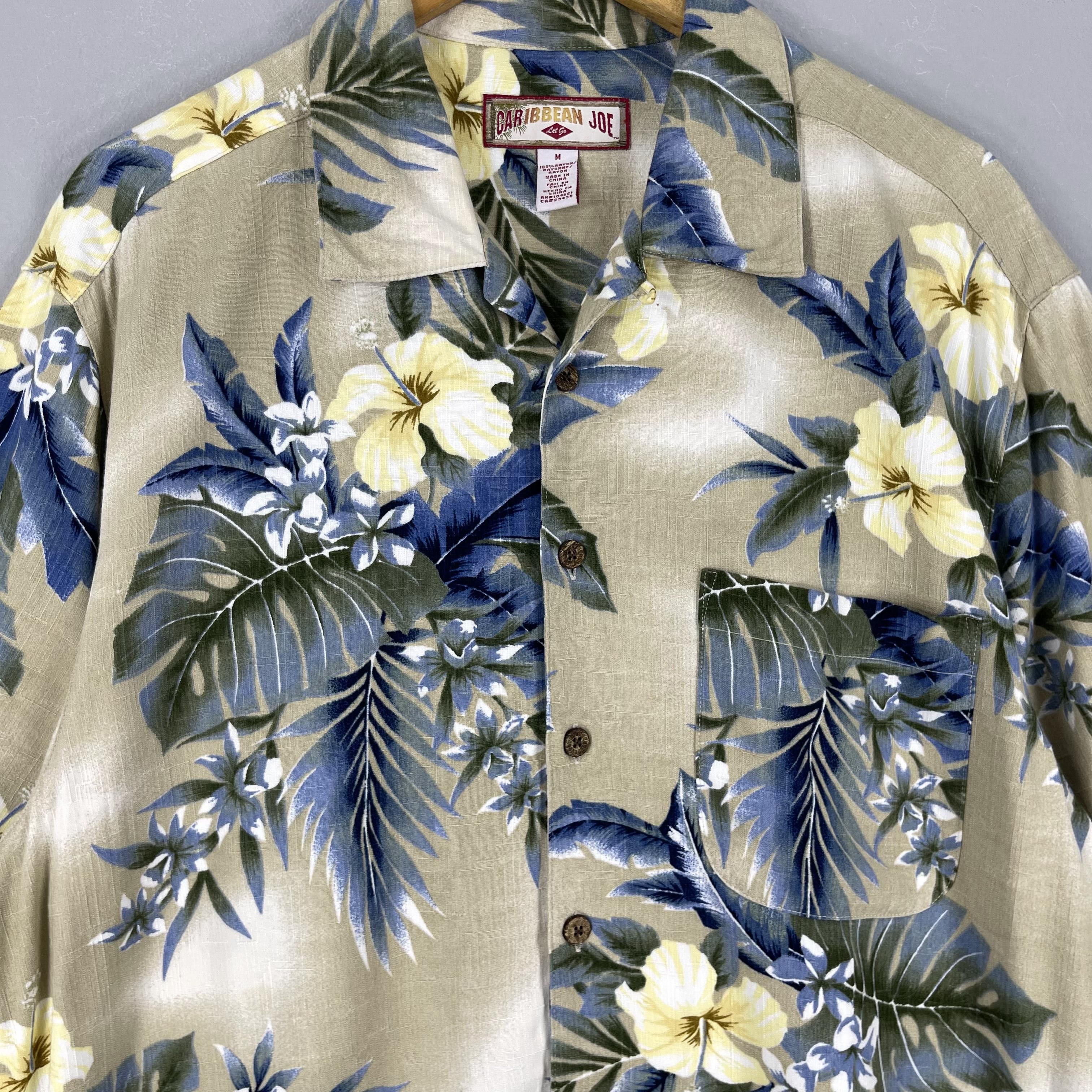 Vintage Vintage CARRIBEAN JOE Hibiscus Flower Motive Shirt Size US M / EU 48-50 / 2 - 2 Thumbnail