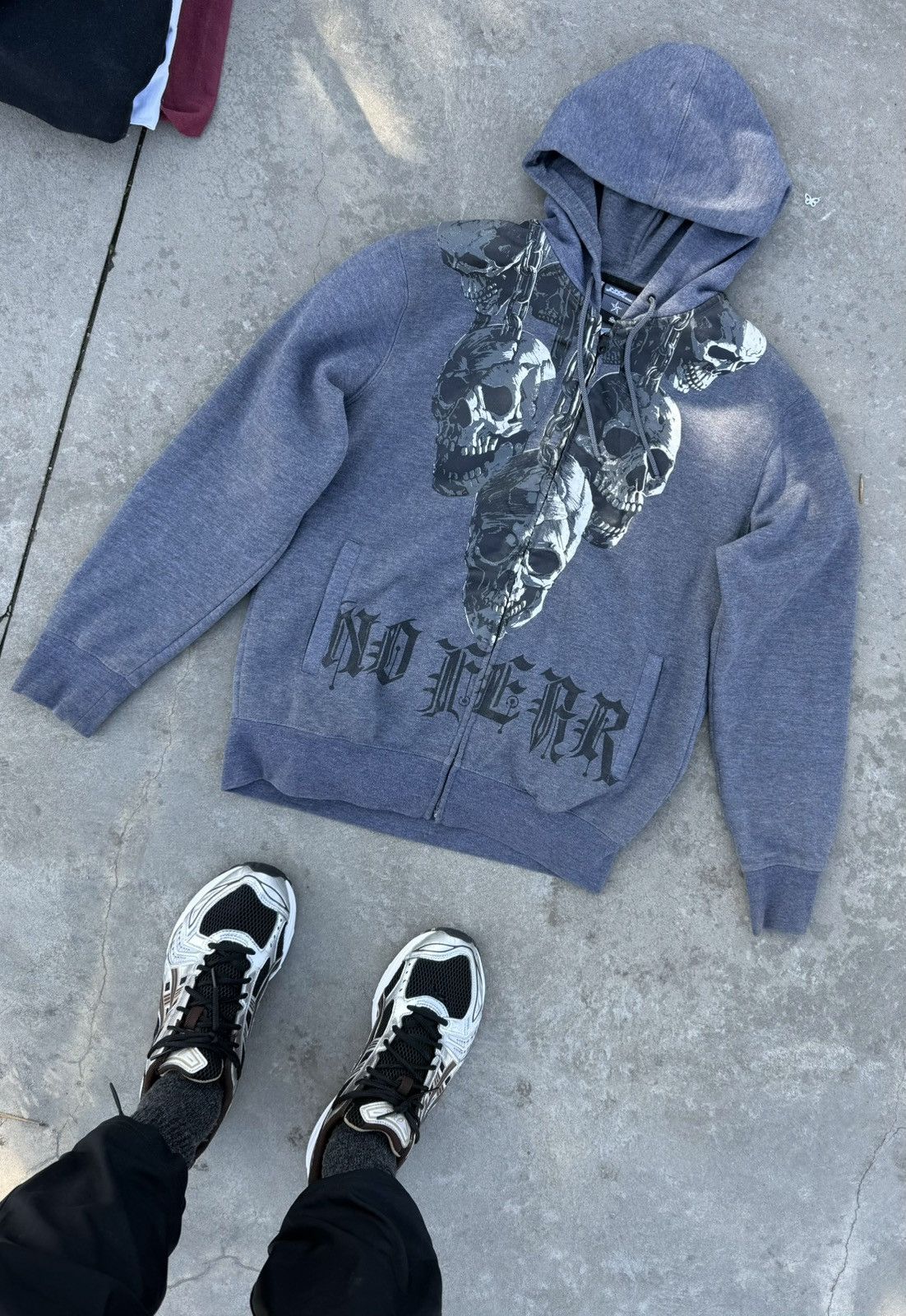 No Fear Vintage No Fear Rare Skull Chain Y2K Baggy Rap Sk8 Hoodie Size US S / EU 44-46 / 1 - 12 Thumbnail