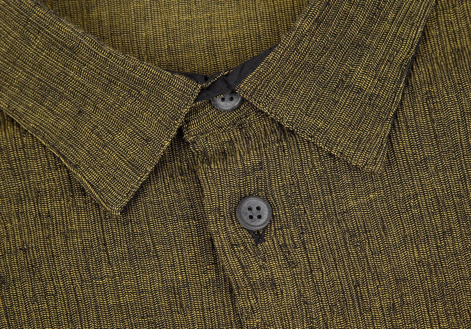 Issey Miyake Polycotton Strongly Twisted Crepe Shirt in Yellow Size US S / EU 44-46 / 1 - 4 Thumbnail