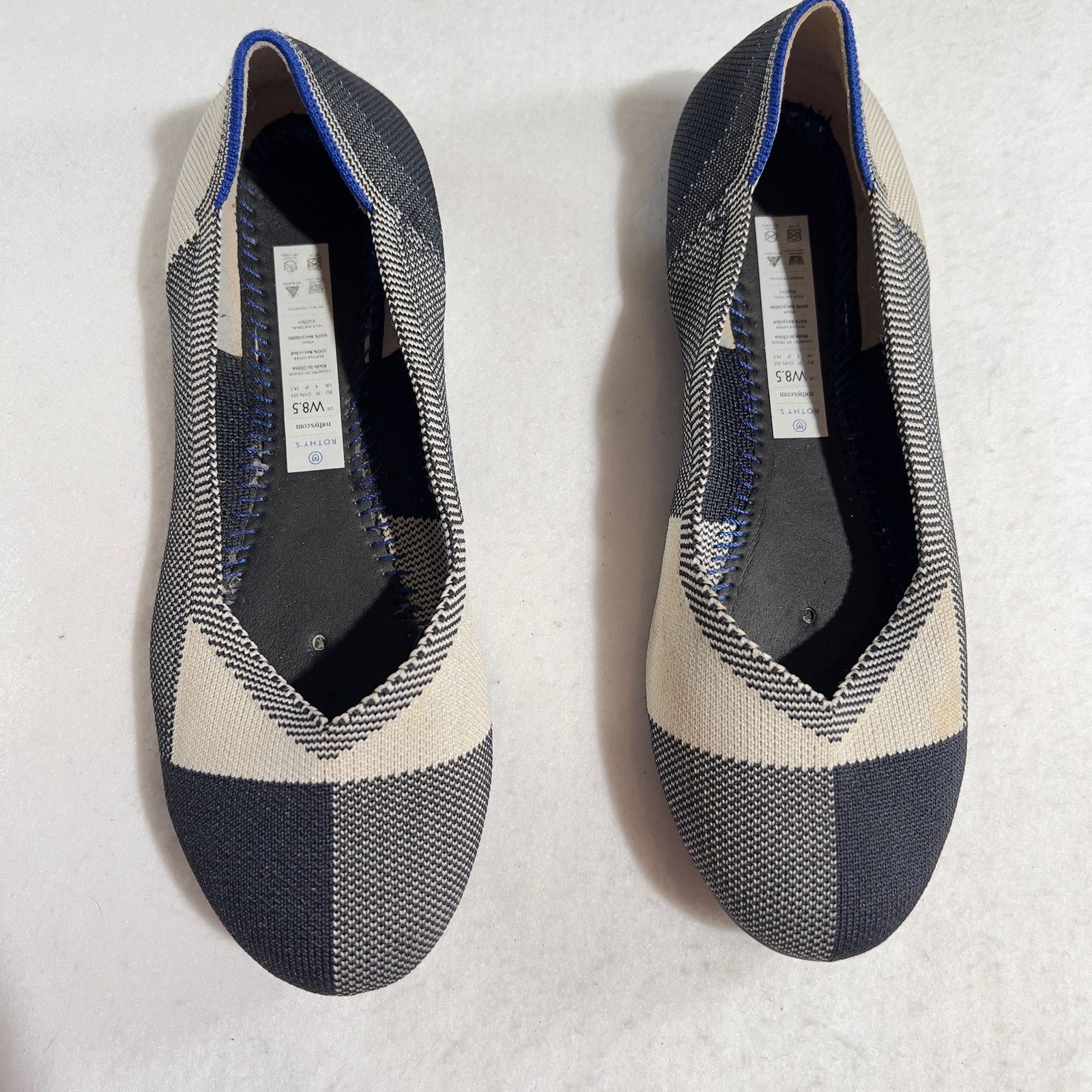 Other Rothy's Captoe Comfort Ballet Flats W8.5 Black NO INSOLES Size US 8.5 / IT 38.5 - 6 Thumbnail