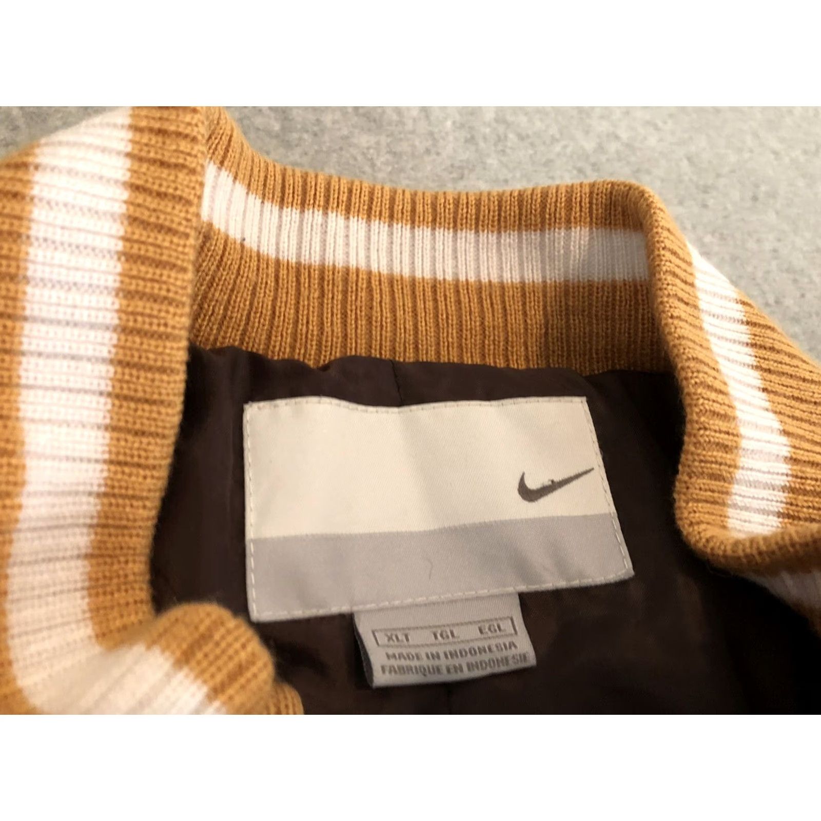 Nike Nike Air Flight Spell Out Patch Wool Varsity Jacket Coat Brown Mens XLT Size US XL / EU 56 / 4 - 6 Thumbnail
