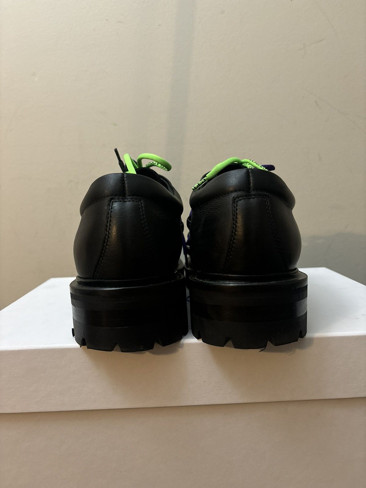 Off-White Off White Heritage Leather Derby Black Green Purple Size US 10 / EU 43 - 5 Thumbnail
