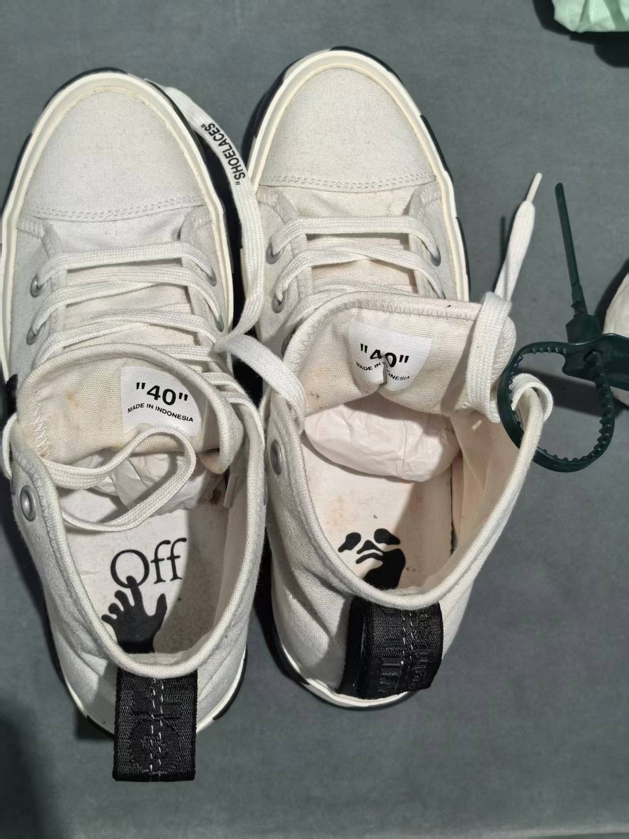 Off-White 95New Hi-Top Vulcanized Sneaker - White, 40 Size US 7 / EU 40 - 4 Thumbnail
