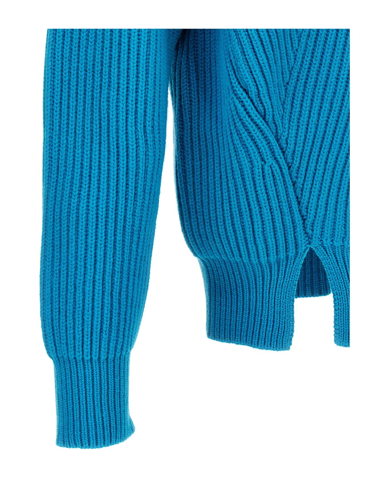 Jil Sander o1loc1c1124 Wool Sweaters in Light Blue Size US M / EU 48-50 / 2 - 4 Thumbnail