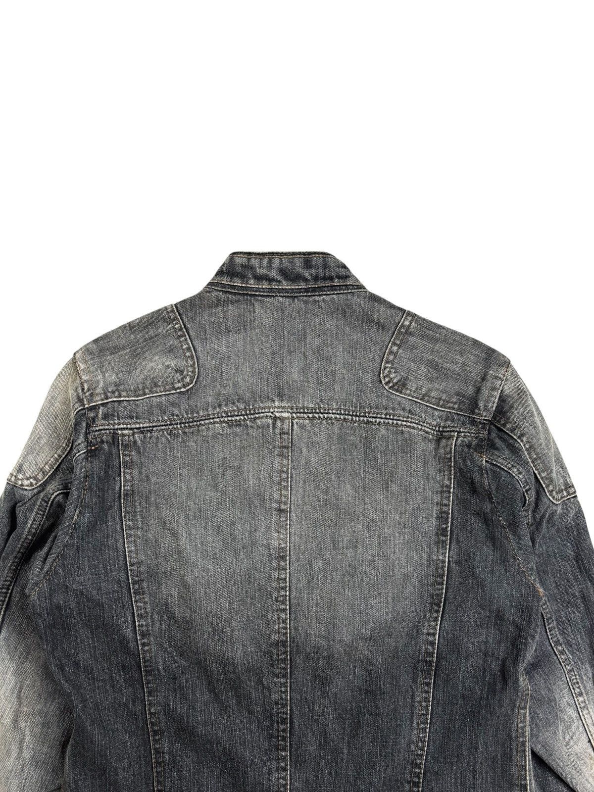 Ekam 2000s Nicole Club Vkei Style Asymetrical Rider Denim Jacket Size US M / EU 48-50 / 2 - 6 Thumbnail