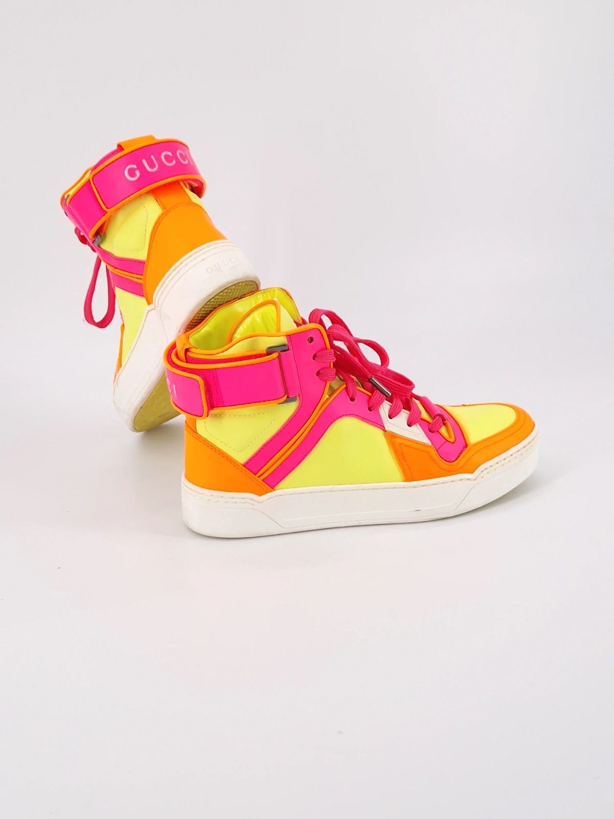 Gucci Gucci Neon Interlocking G Sneakers emo swag Size US 6 / IT 36 - 1 Thumbnail