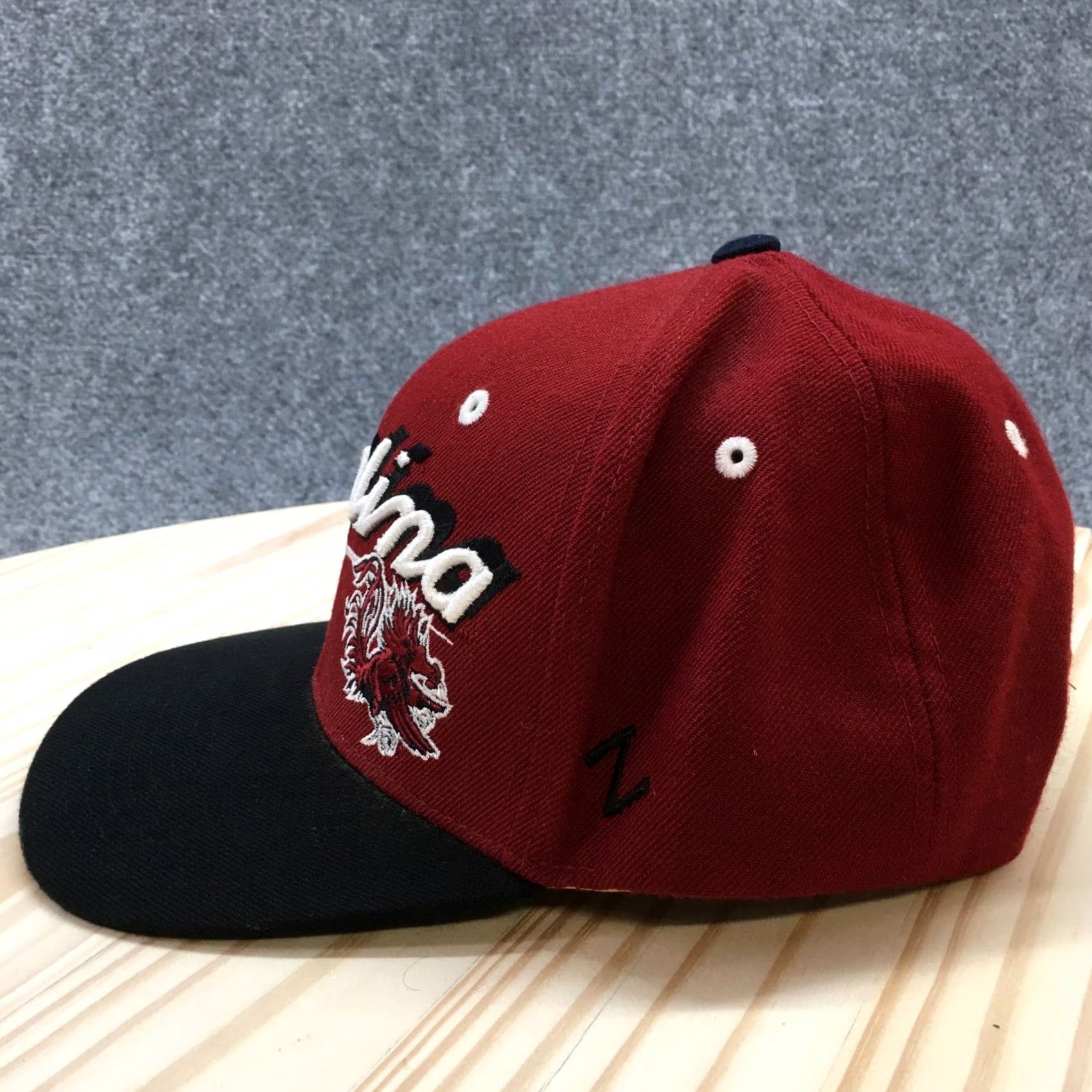 Zephyr Carolina Gamecocks Zephyr Baseball Cap Mens Red OS Curved Brim Embroidered Logo Size ONE SIZE - 4 Thumbnail