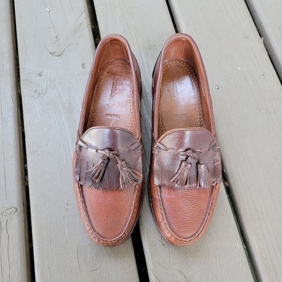 Allen Edmonds Allen Edmonds Nashua Two Tone Brown Tassel Kiltie Loafer Size US 10 / EU 43 - 4 Thumbnail