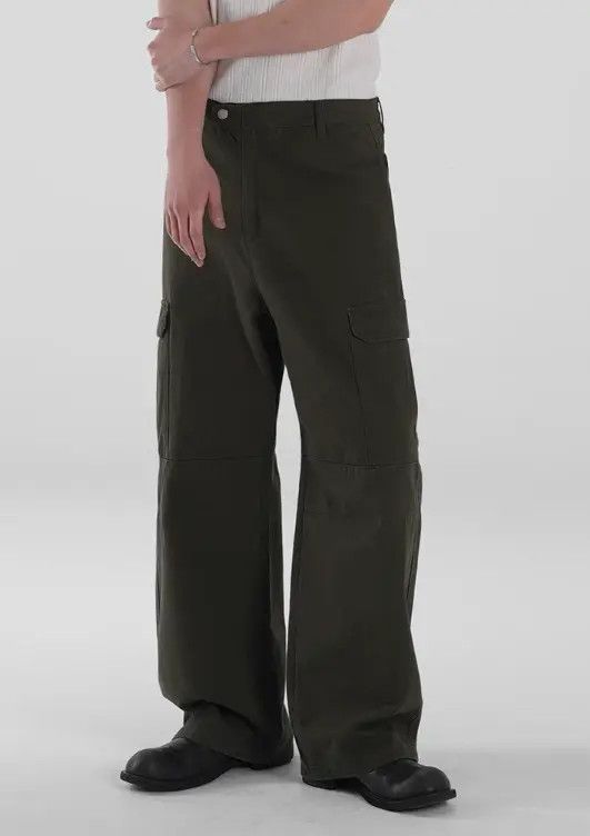 Japanese Brand Green Washed Vintage Straight Casual Work Jeans Size US 32 / EU 48 - 2 Thumbnail