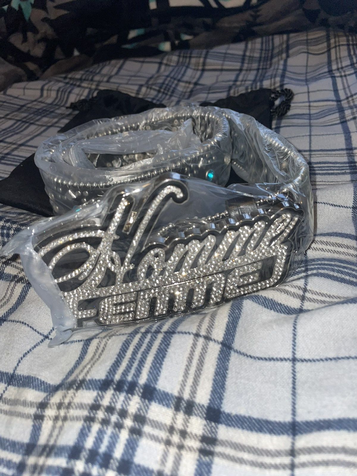 Homme + Femme La Homme Femme Rhinestone Belt size 28-30 Size 28 - 4 Thumbnail